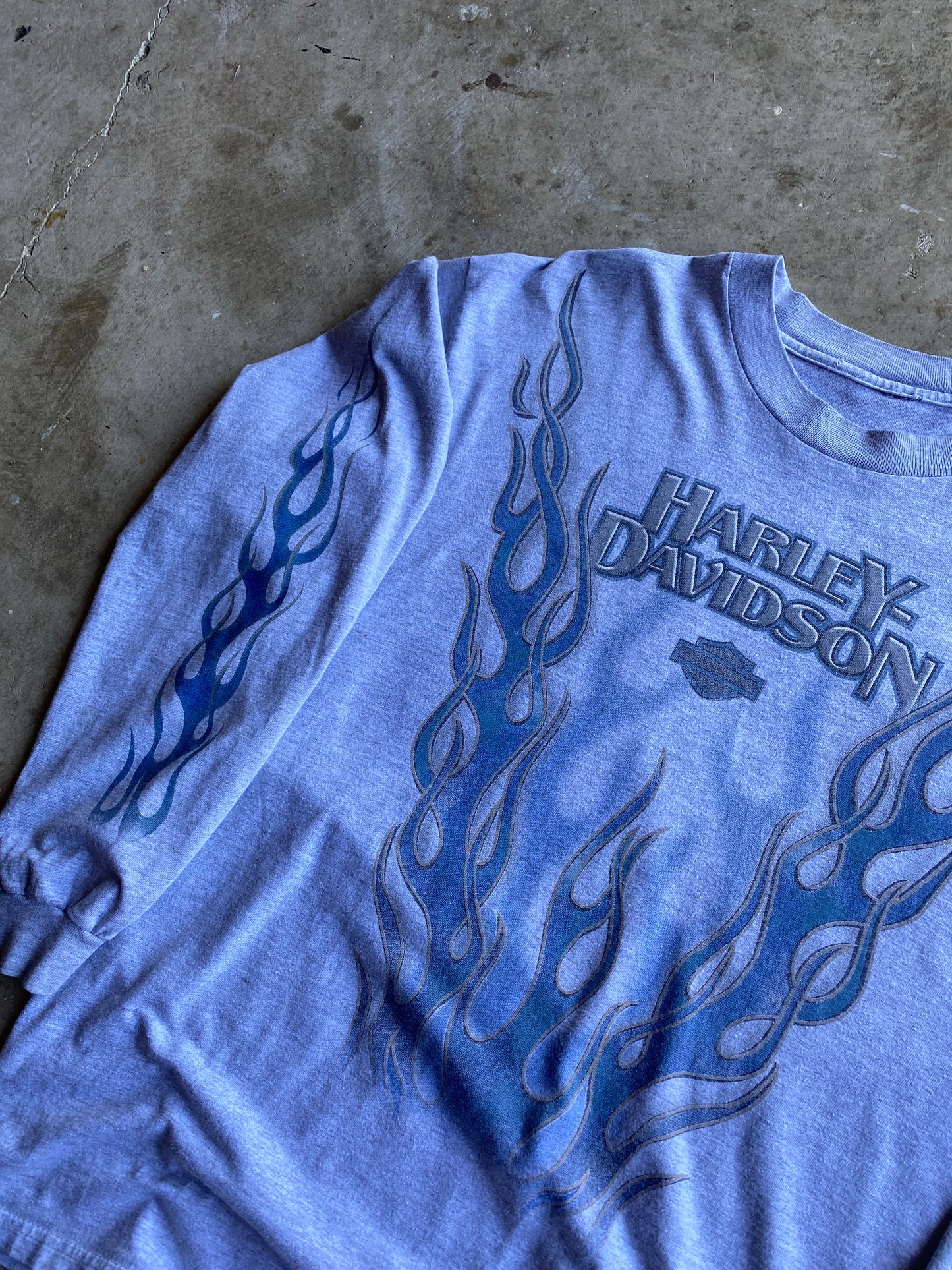 Vintage Harley Davidson Rising blue flame shirt size large
