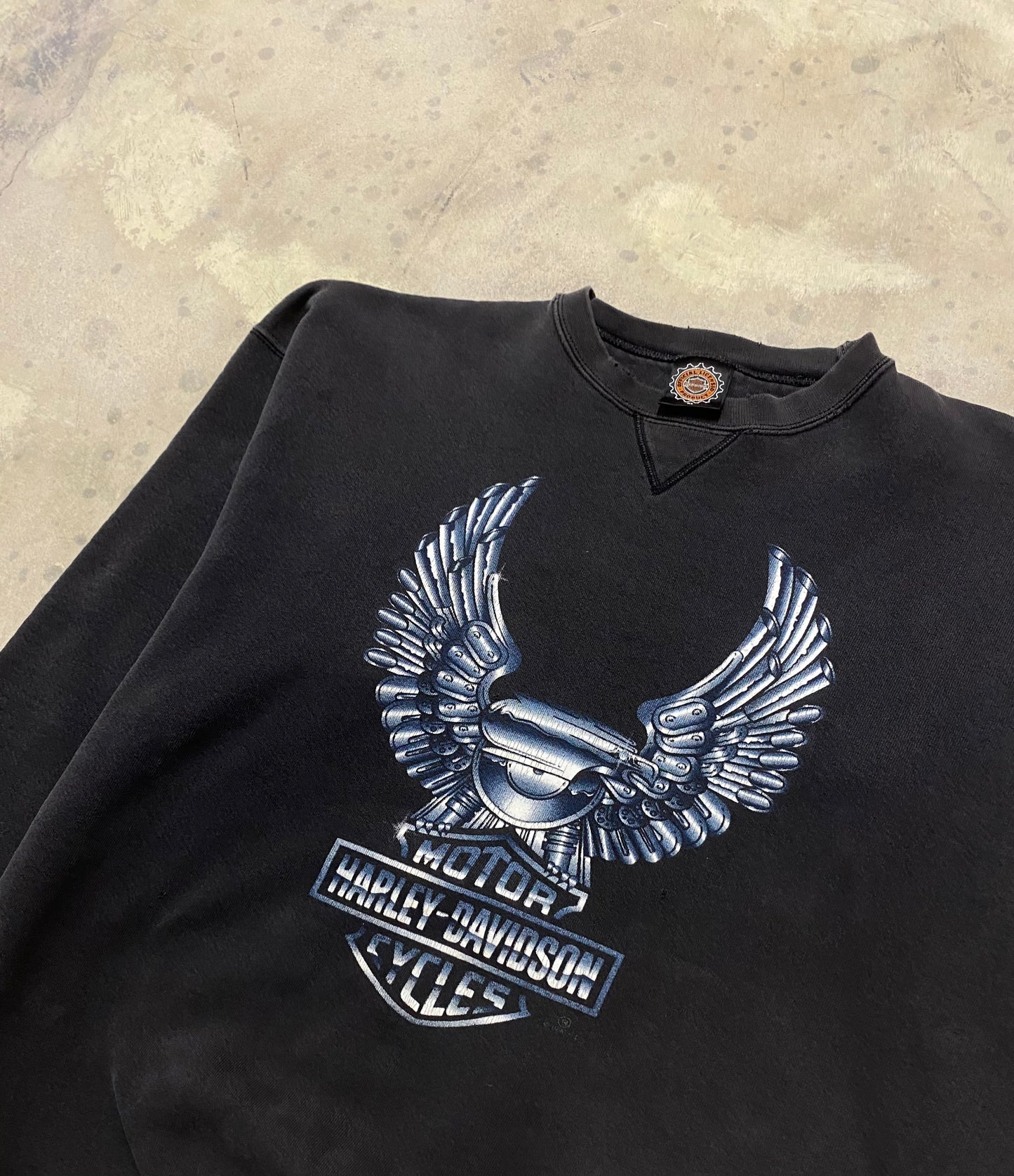 Vintage Harley Davidson Chrome Eagle Sweatshirt size Extra large