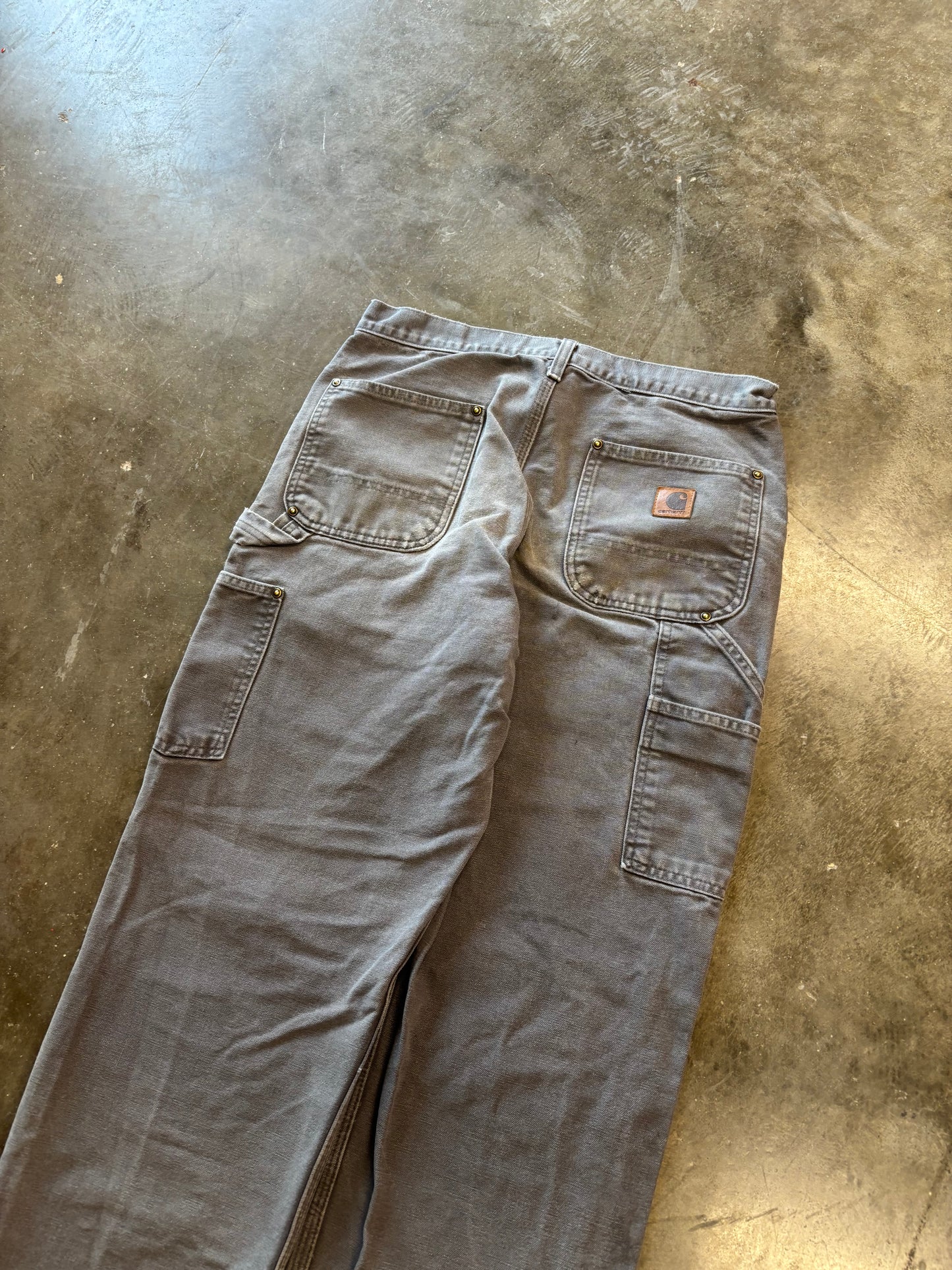 Gray carhartt double knees 30 by 30