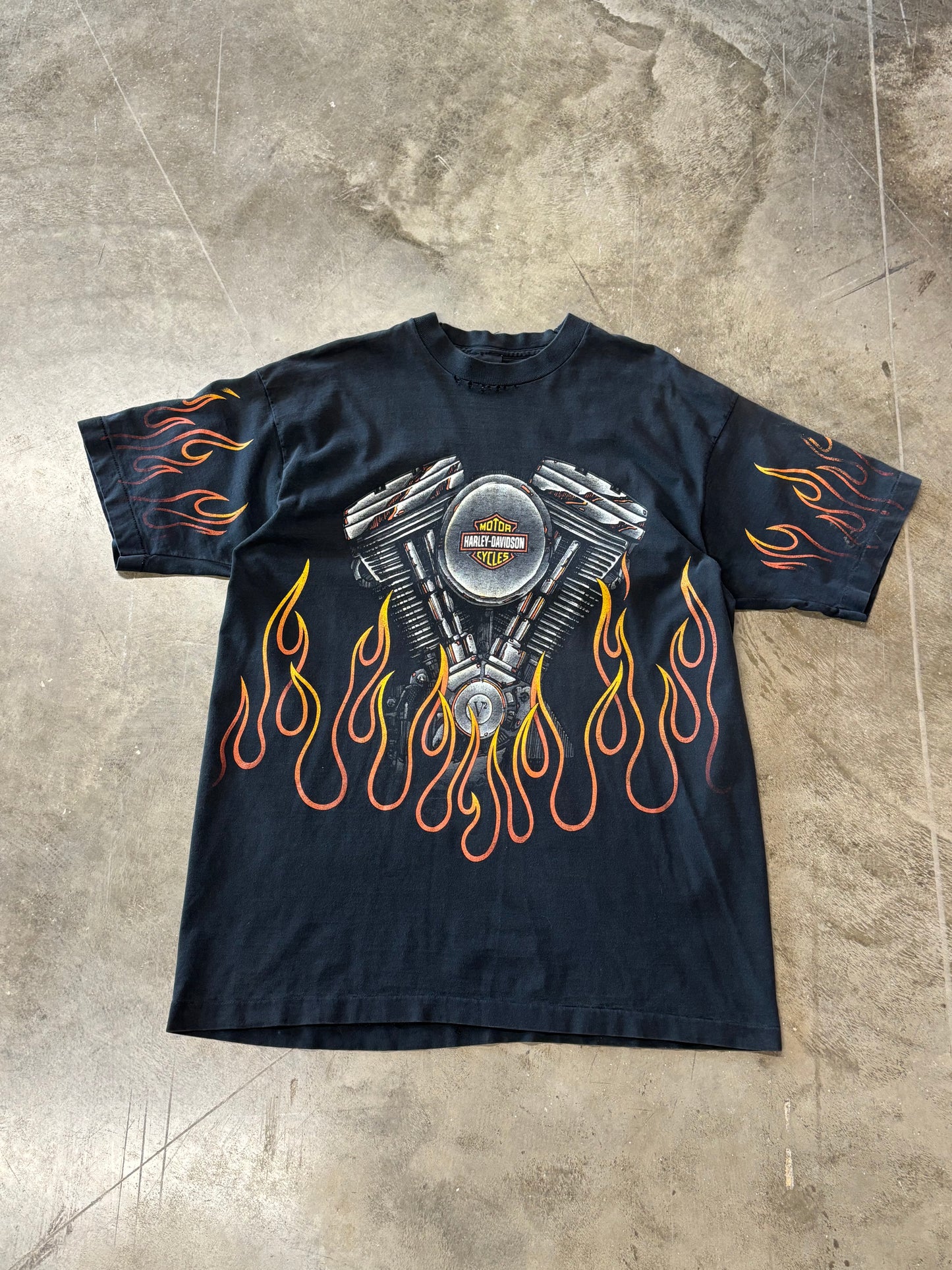 Vintage Harley Davidson flame shirt size xl
