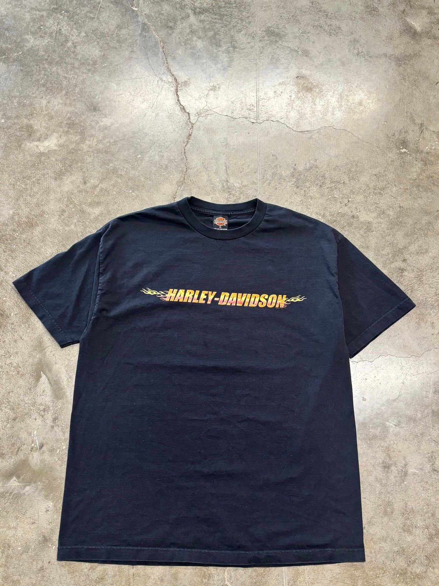 Vintage Harley Davidson Flame text shirt size xl