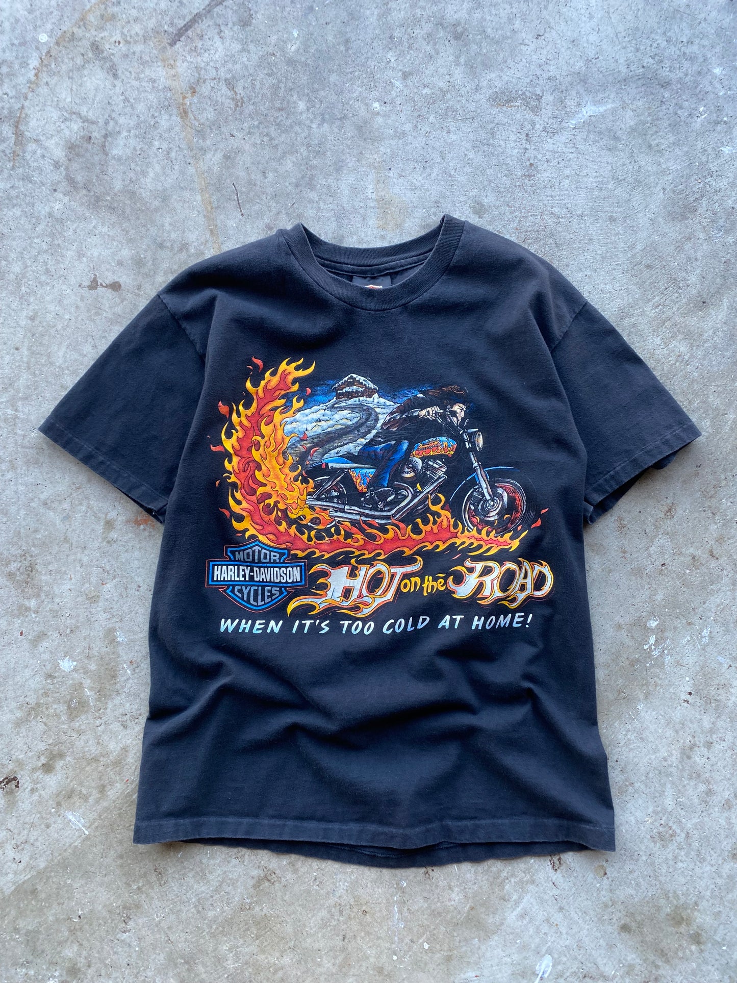 Vintage Harley Davidson Hot on the road shirt size medium