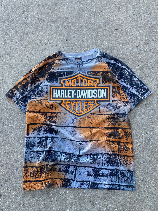 Vintage Harley Davidson Brick AOP shirt size extra large