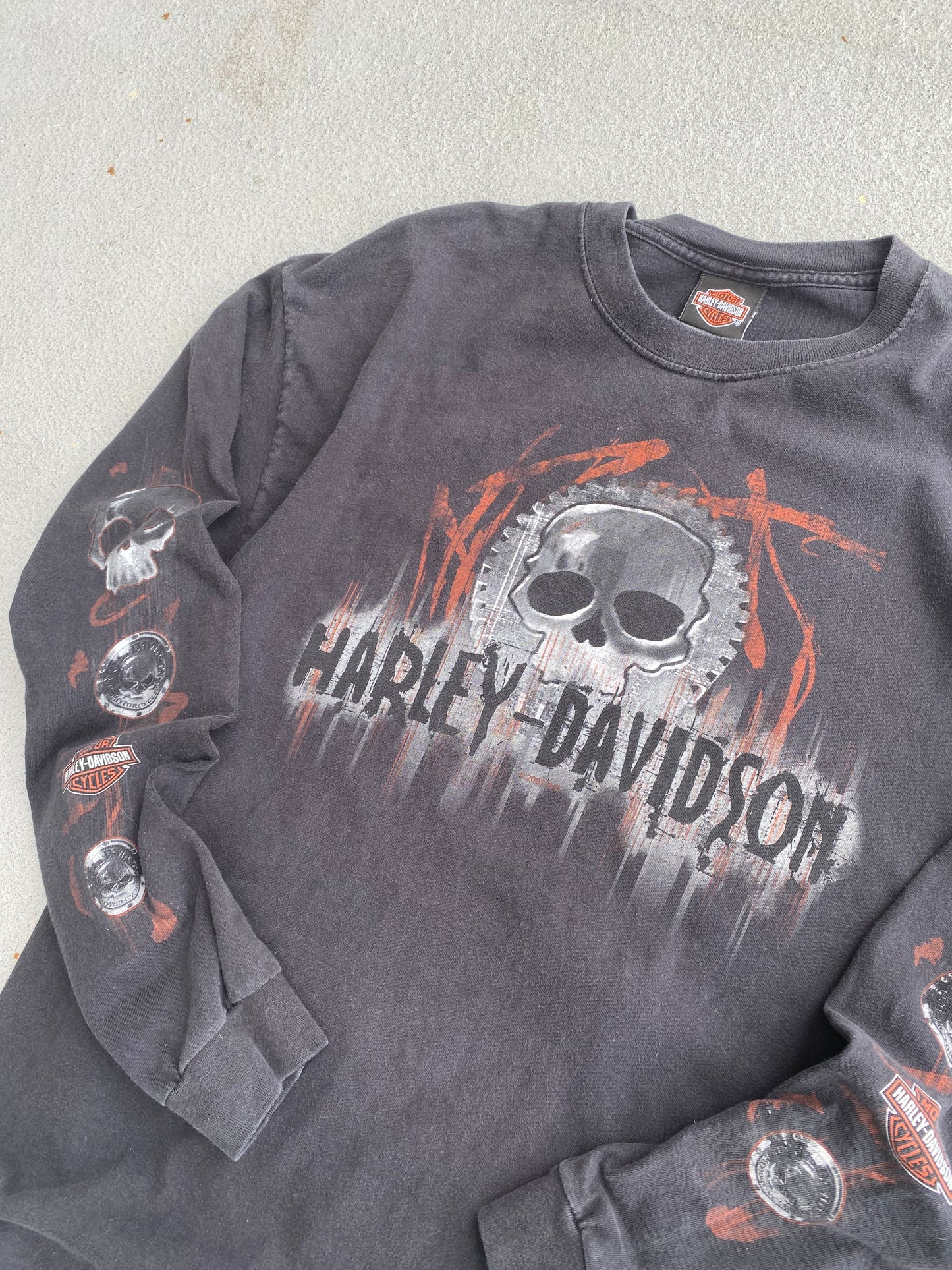 Harley Davidson Skull Long Sleeve Size XL