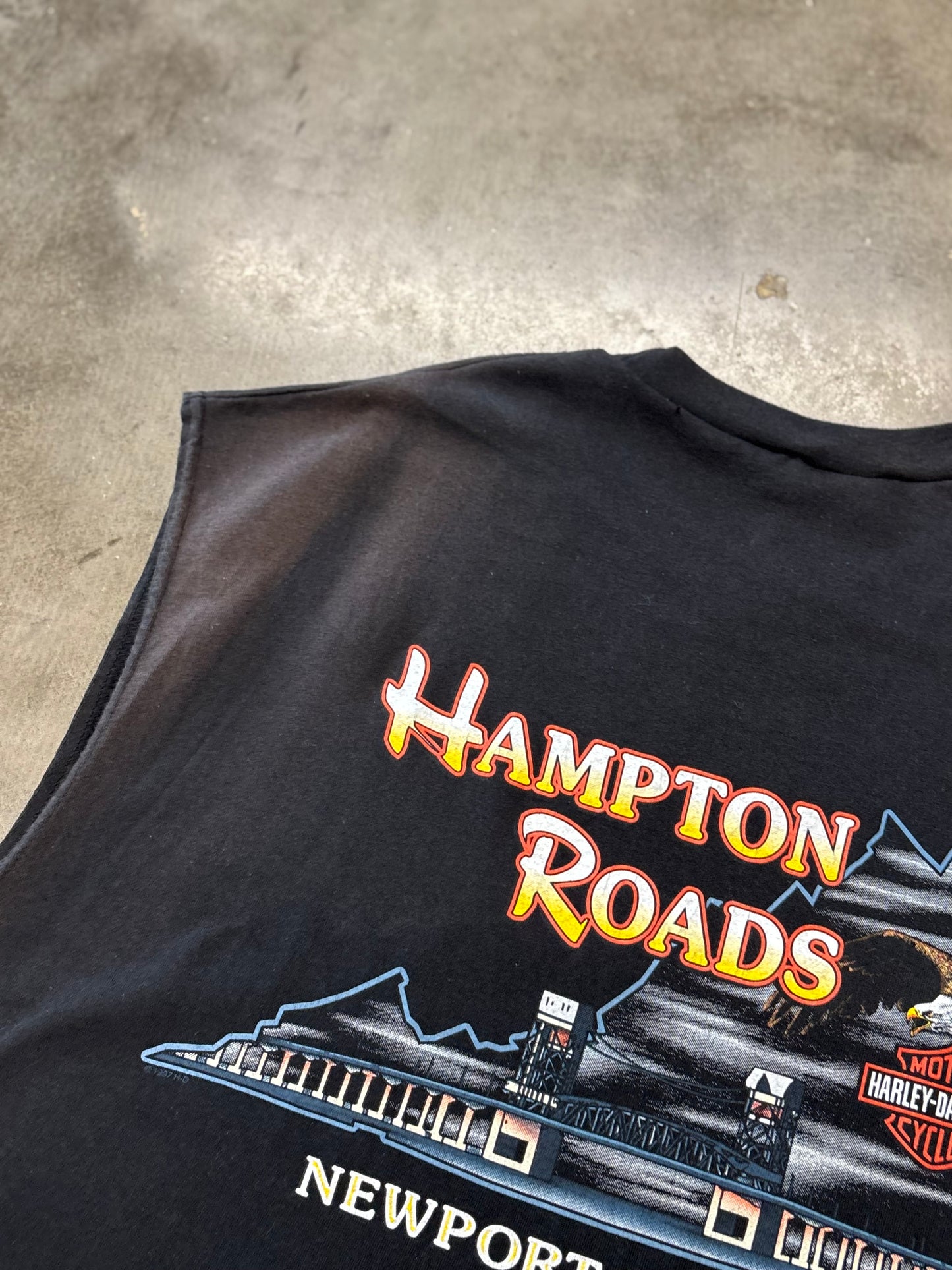 Vintage Harley Davidson feel the heat chopped shirt size xxl