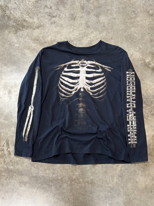 Harley Davidson skeleton long sleeve size xl