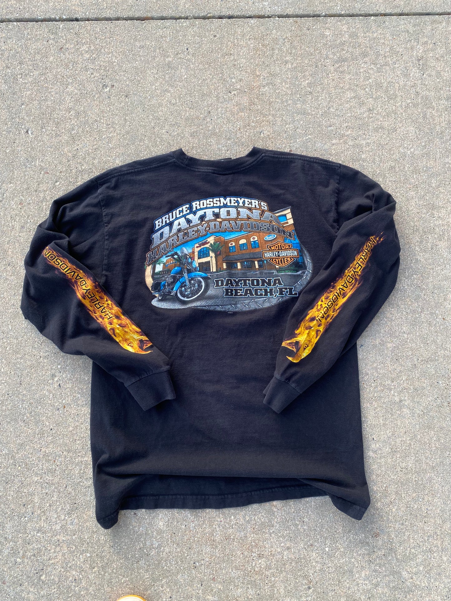 Harley Davidson Flaming Eagle Long sleeve size large