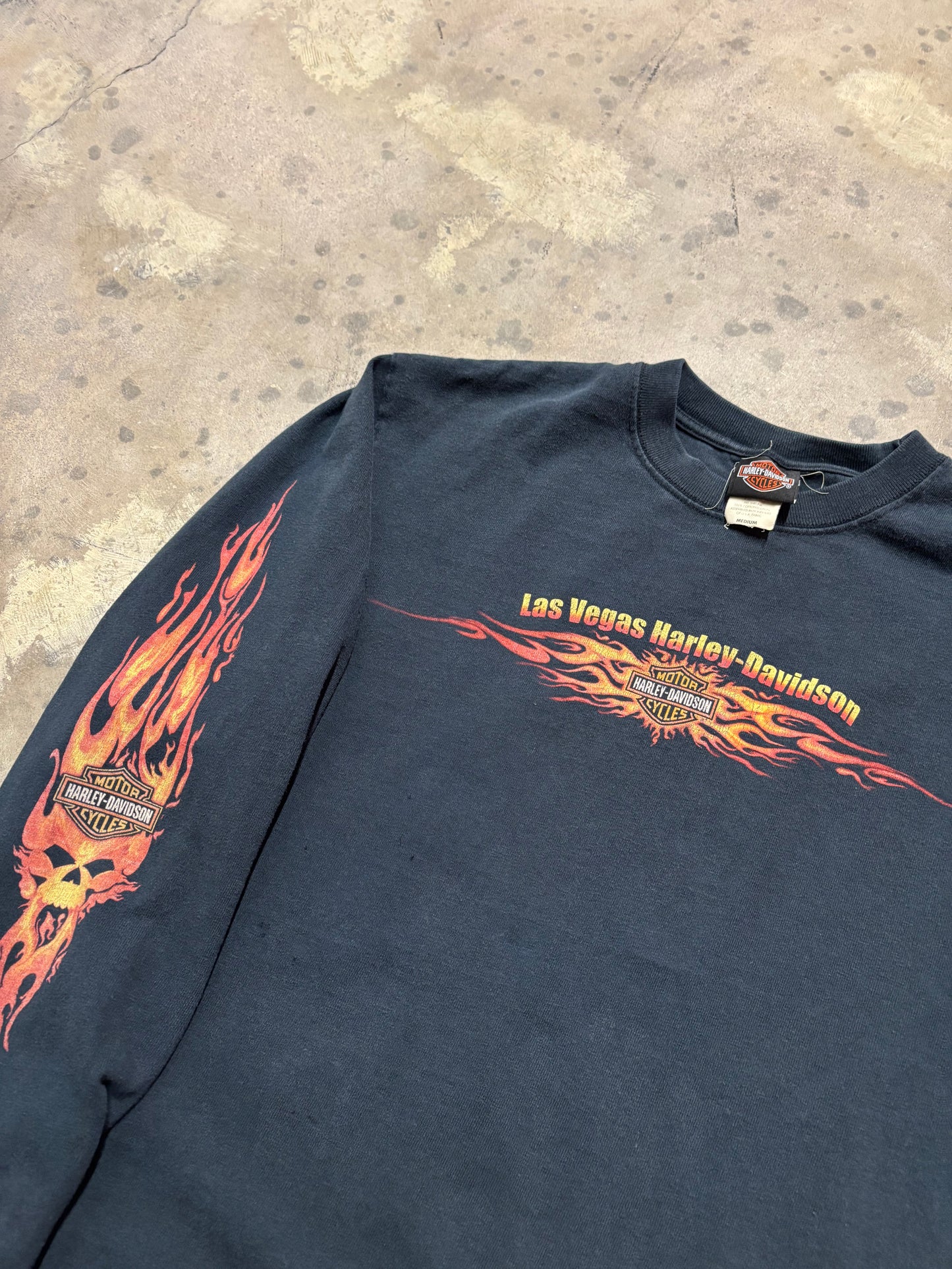 Vintage Harley Davidson Flame long sleeve shirt size medium