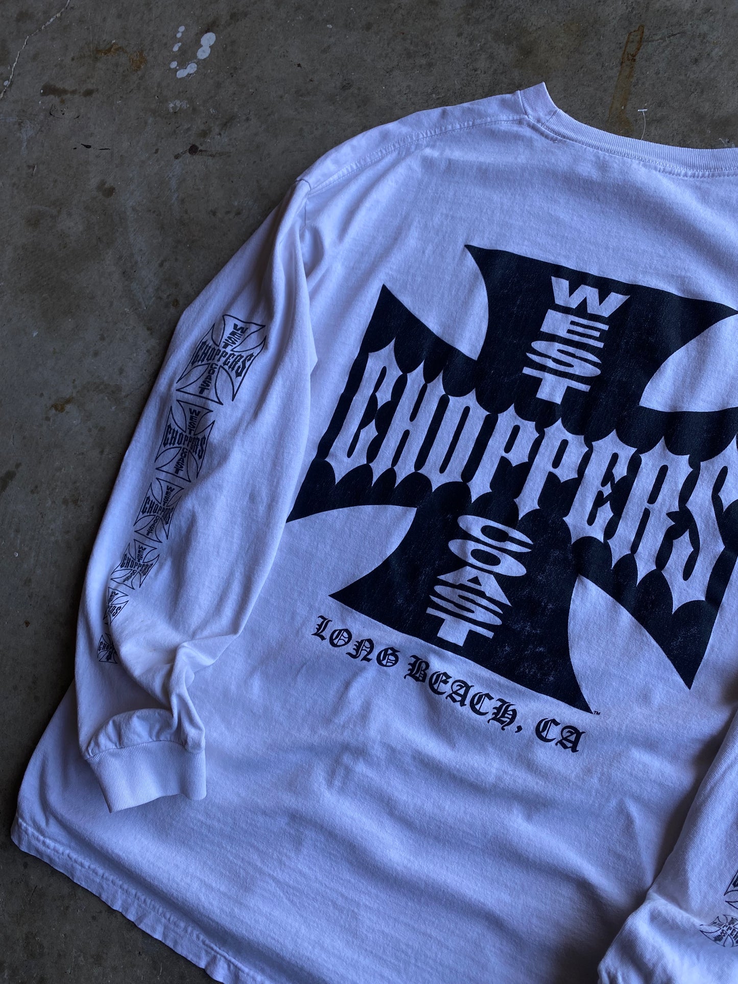 Vintage West Coast Choppers white long sleeve shirt size XXL