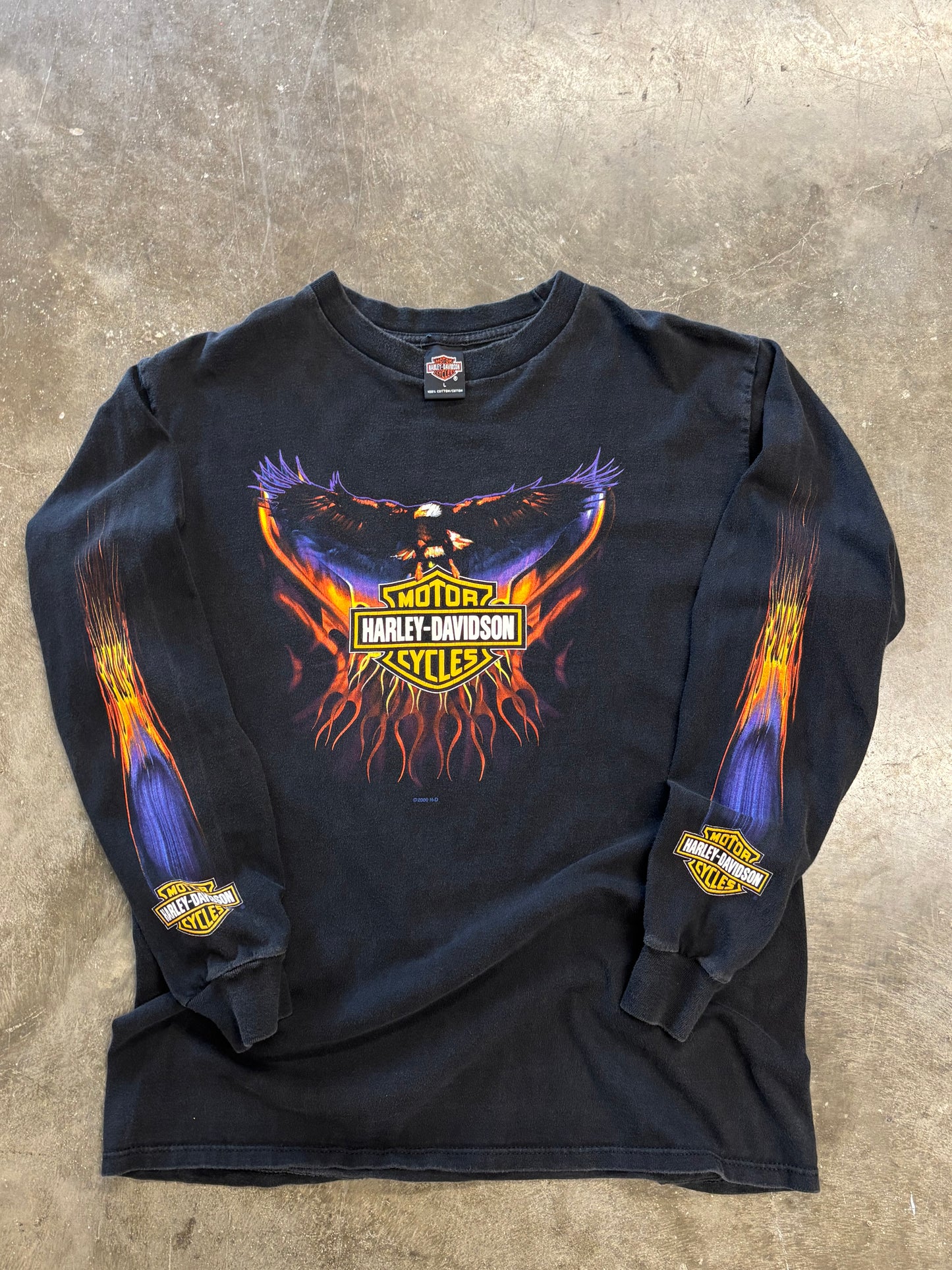 Vintage Harley Davidson Purple Eagle long sleeve size large