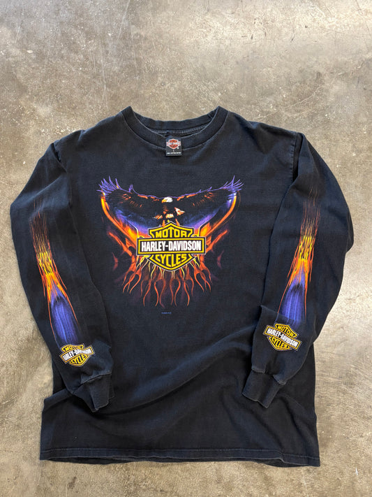 Vintage Harley Davidson Purple Eagle long sleeve size large