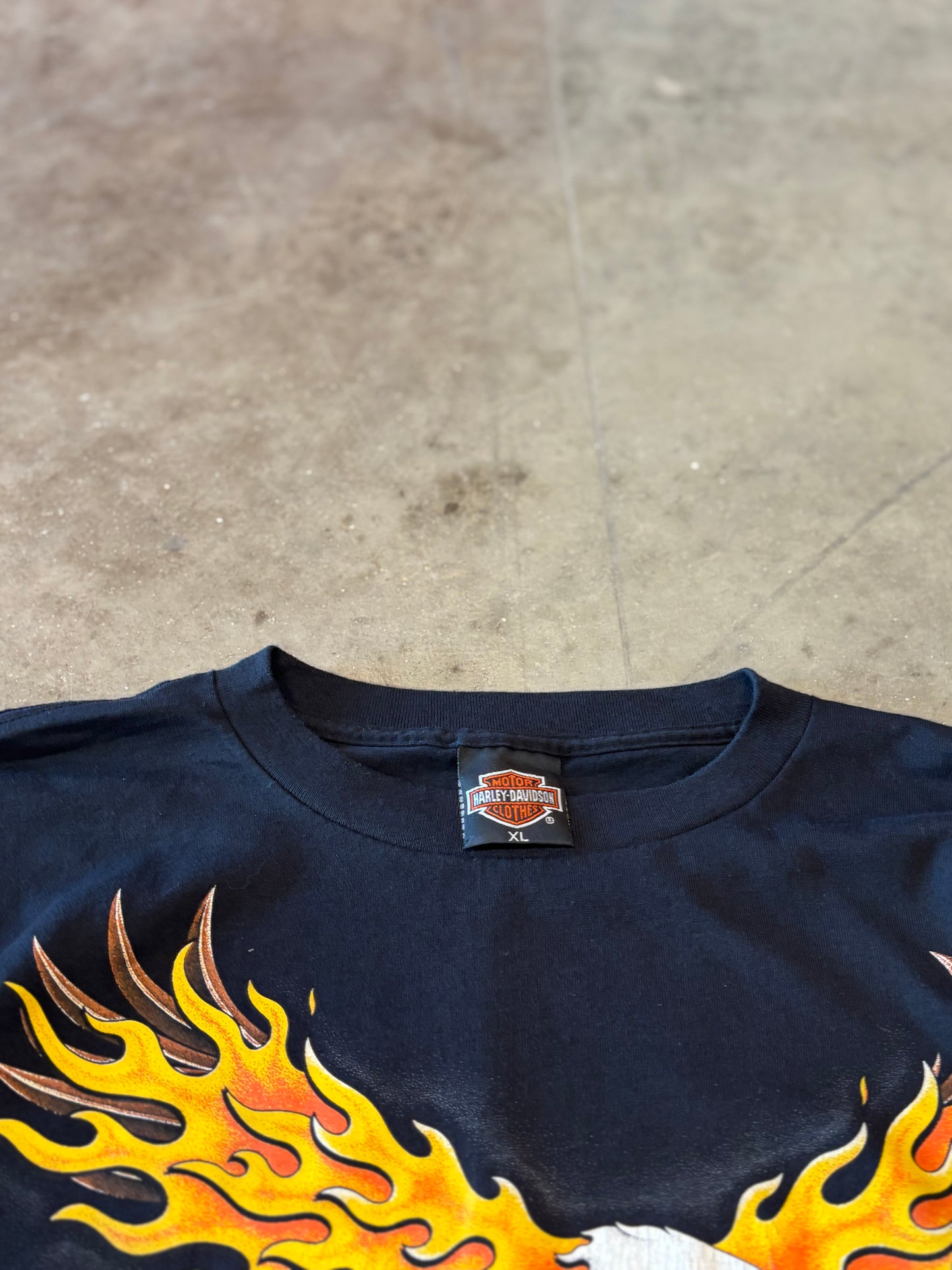 Vintage Harley Davidson Flaming Eagle shirt size xl