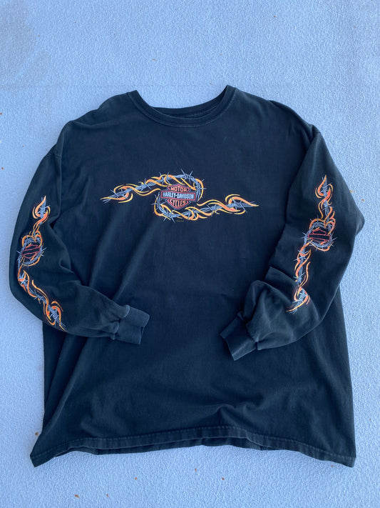 Vintage Harley Barbed Wire long sleeve size 2XL