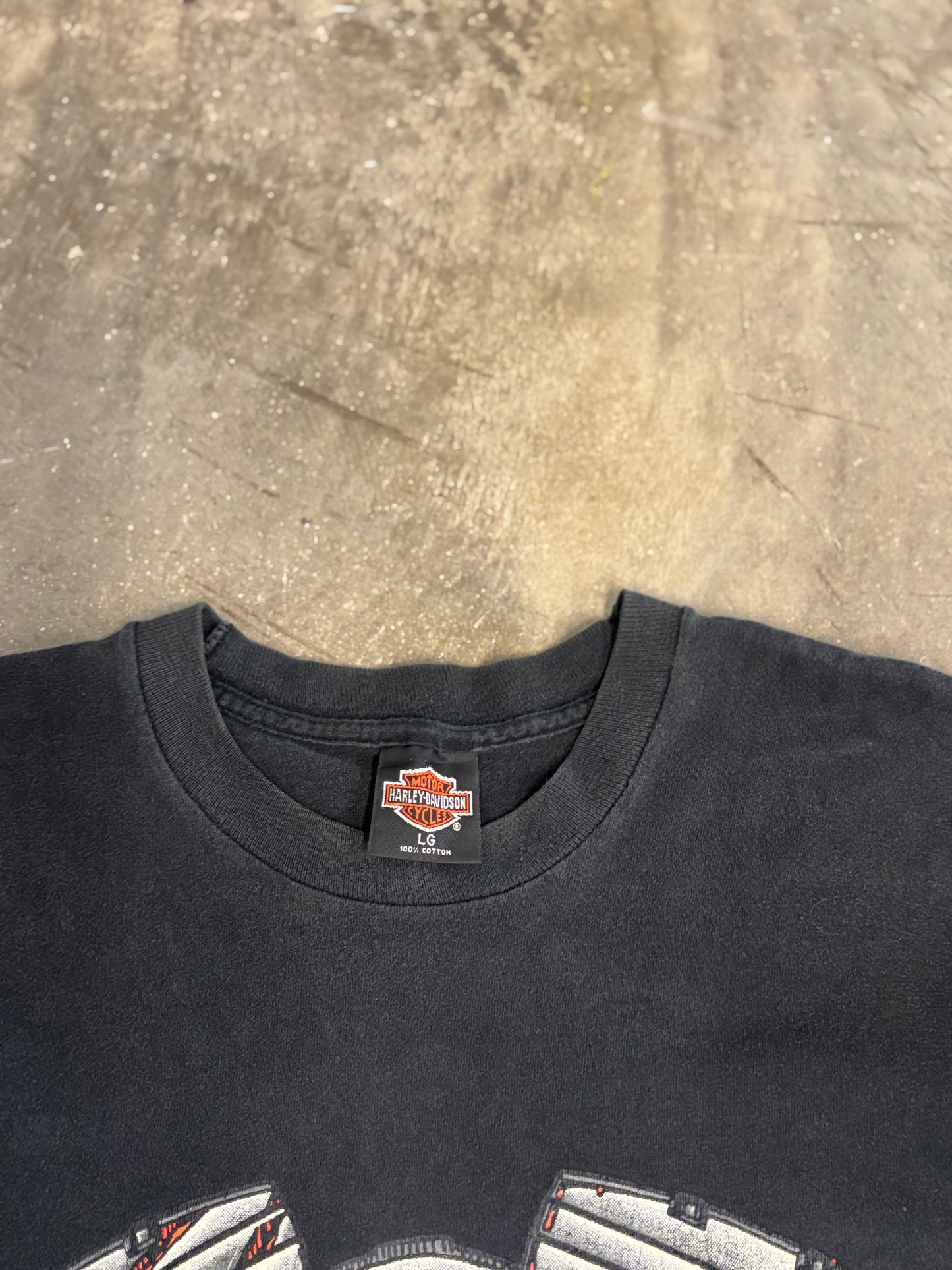 Vintage HARLEY flaming aop size large
