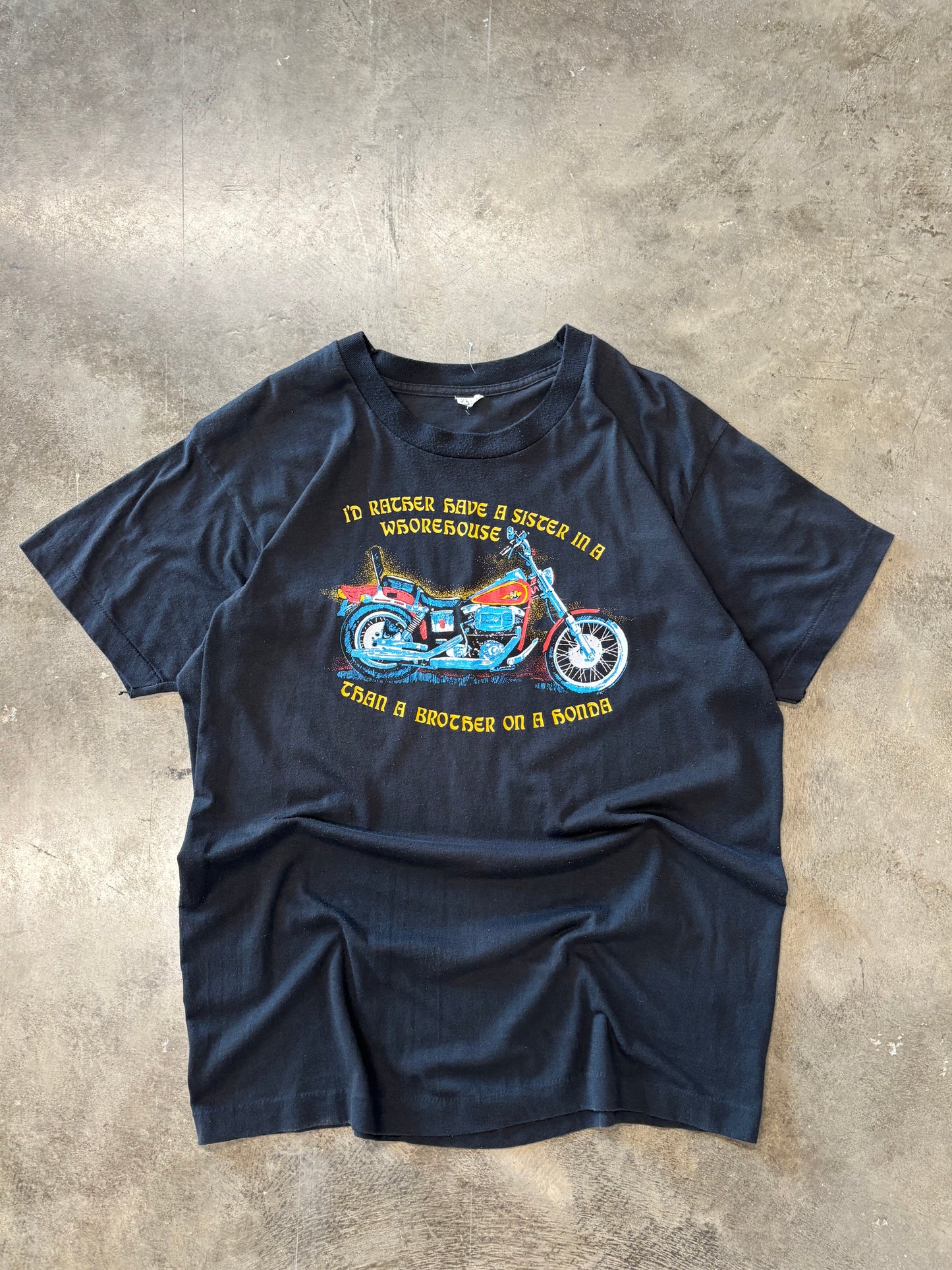 Vintage biker 80’s shirt very fun one size xl