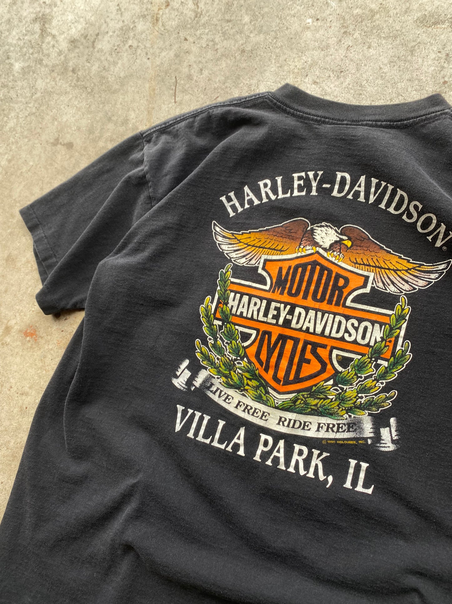Vintage Harley Davidson Loud Pipes Save lives shirt size large