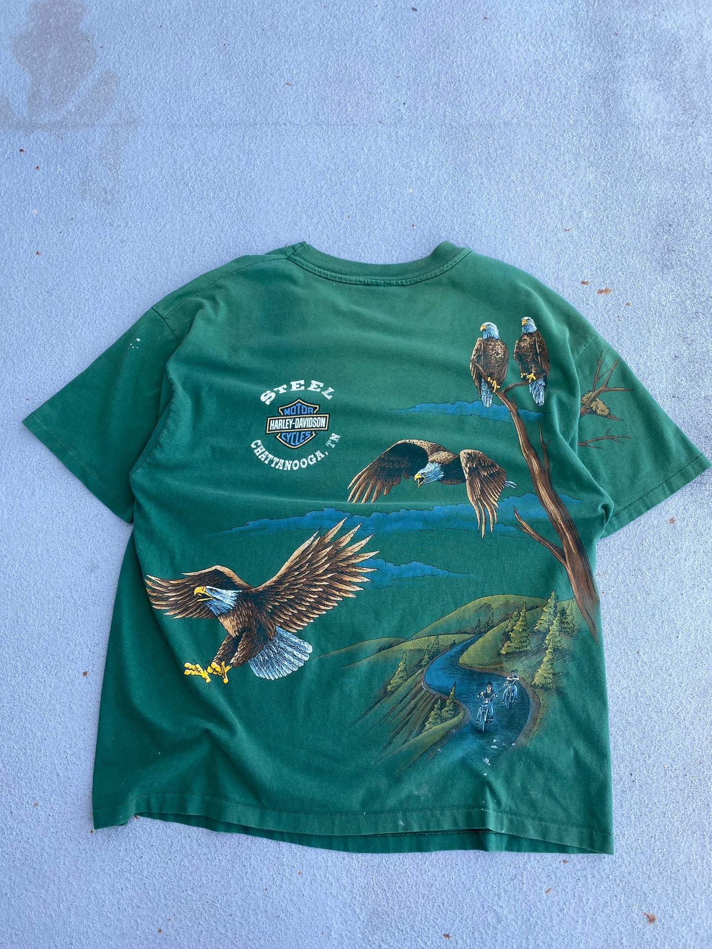 Vintage Soaring High Harley Eagle shirt Size XL