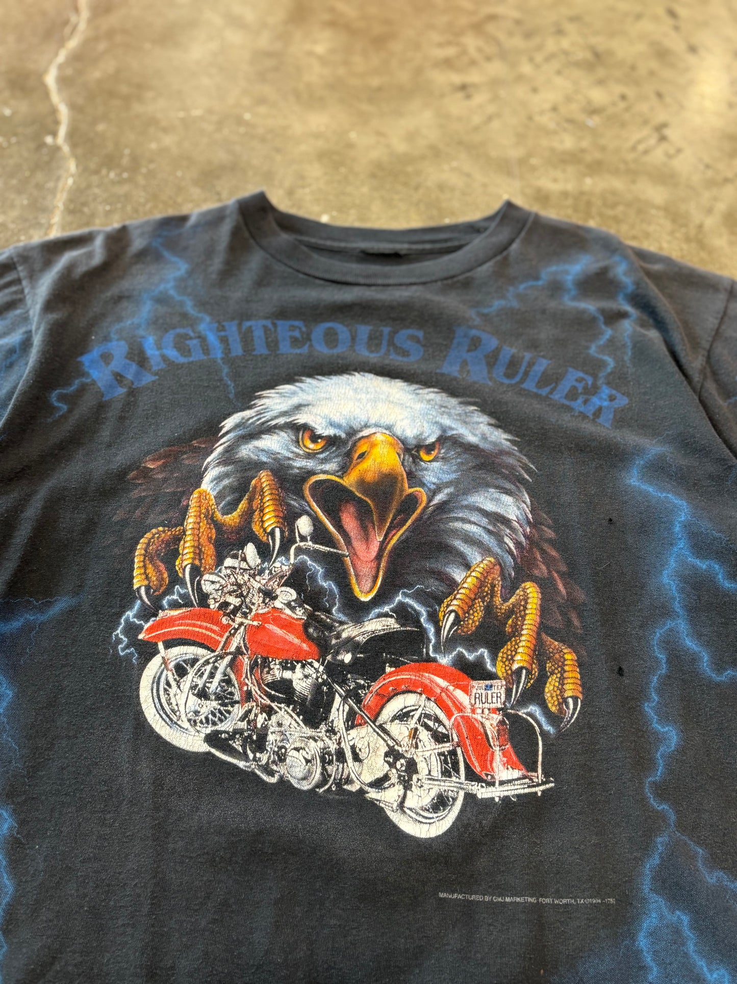 3D emblem vintage righteous ruler shirt size xl