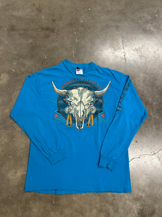 Vintage Harley Davidson Texas long horn long sleeve size large