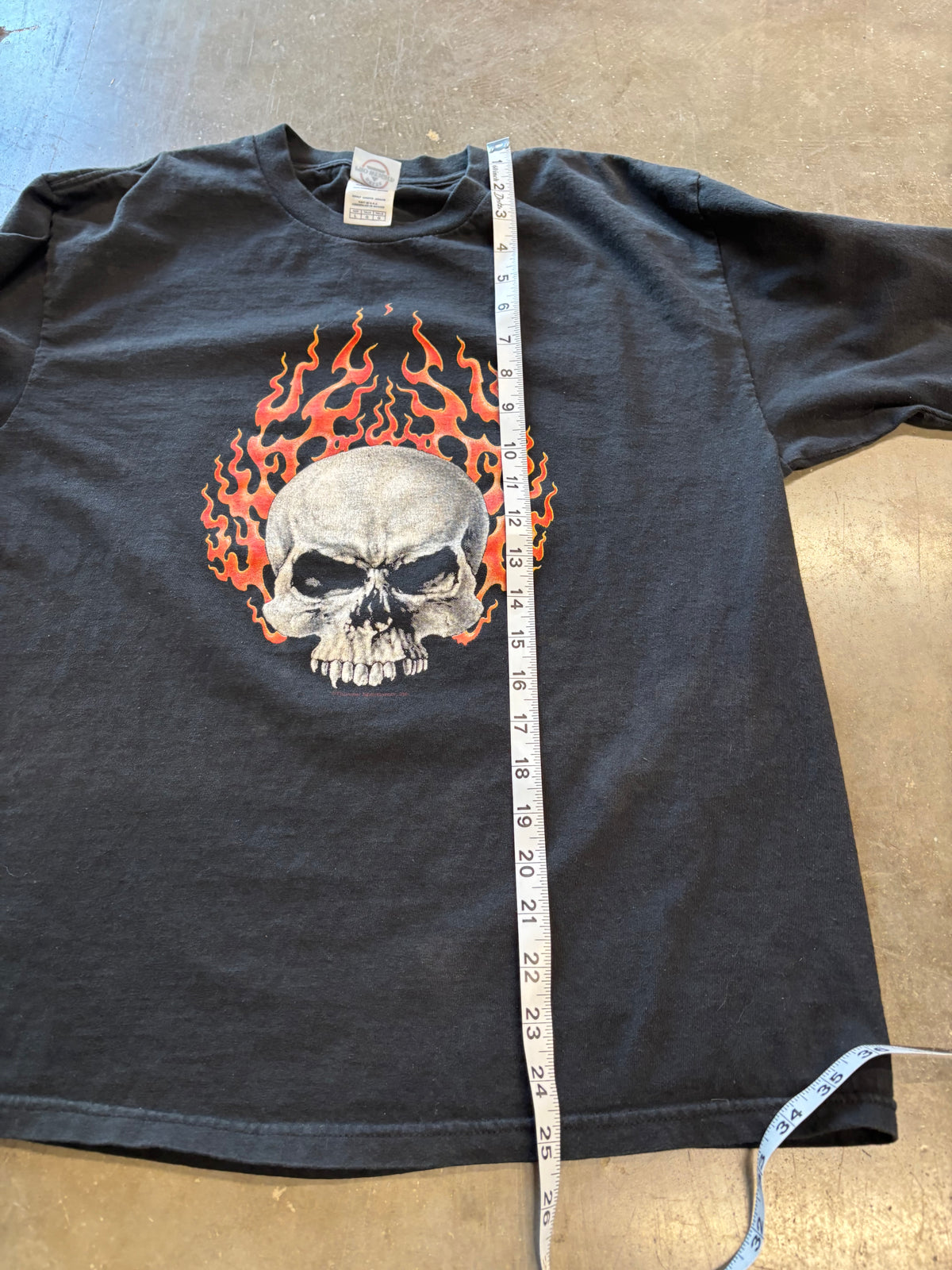 Vintage skull flame long sleeve size large