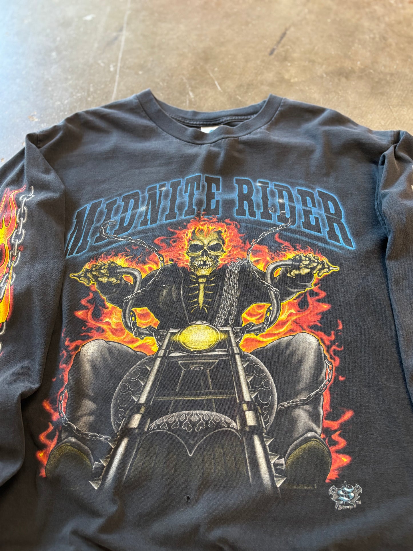 Vintage midnite rider long sleeve size large