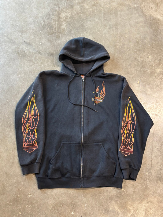 Vintage Harley Davidson Eagle zip up hoodie size large