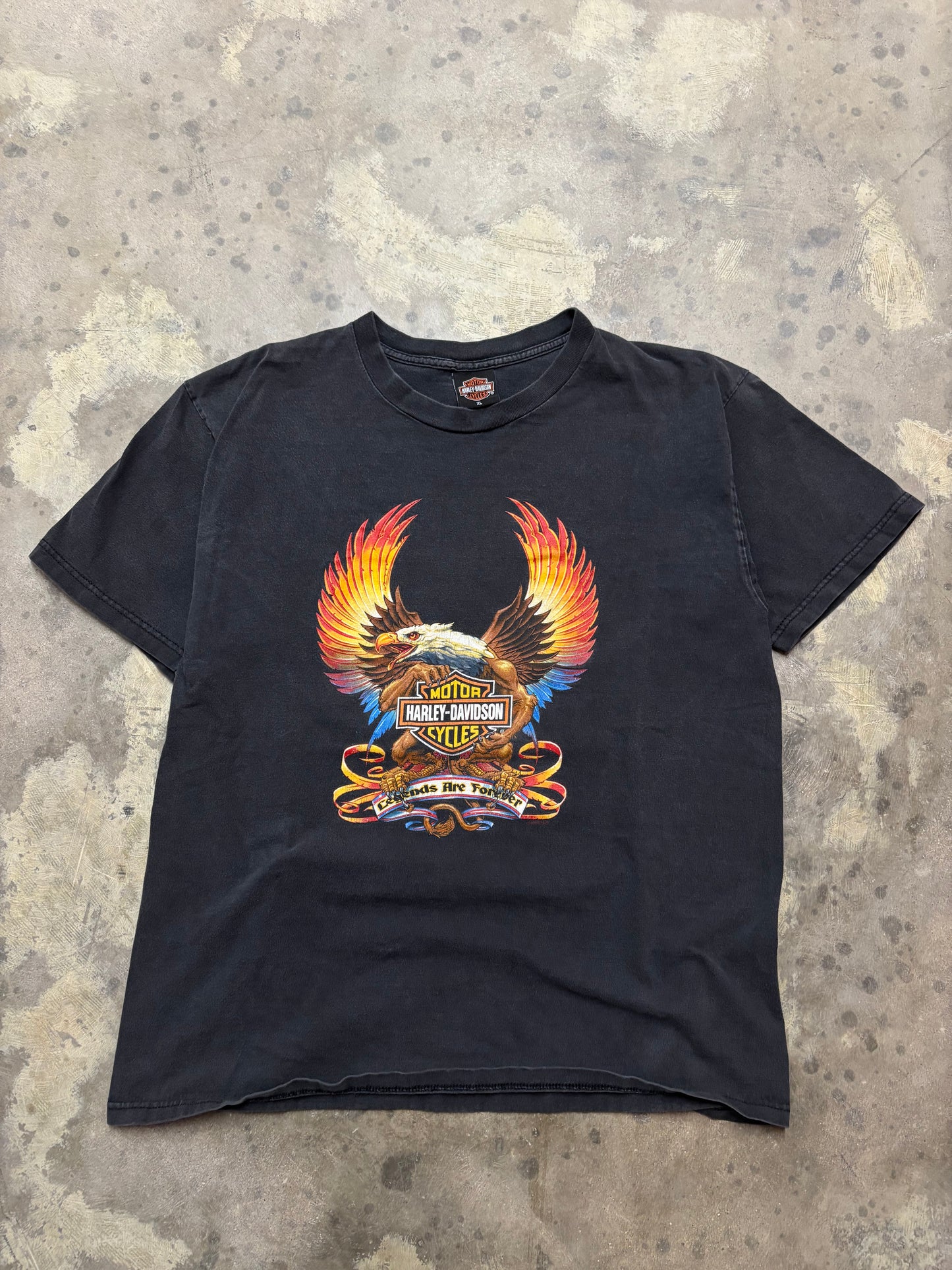Vintage Harley Davidson Rainbow Eagle shirt size XL