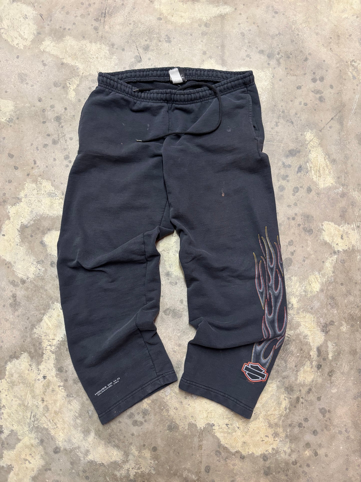 Harley Davidson Sweatpants with sleeve hits size large