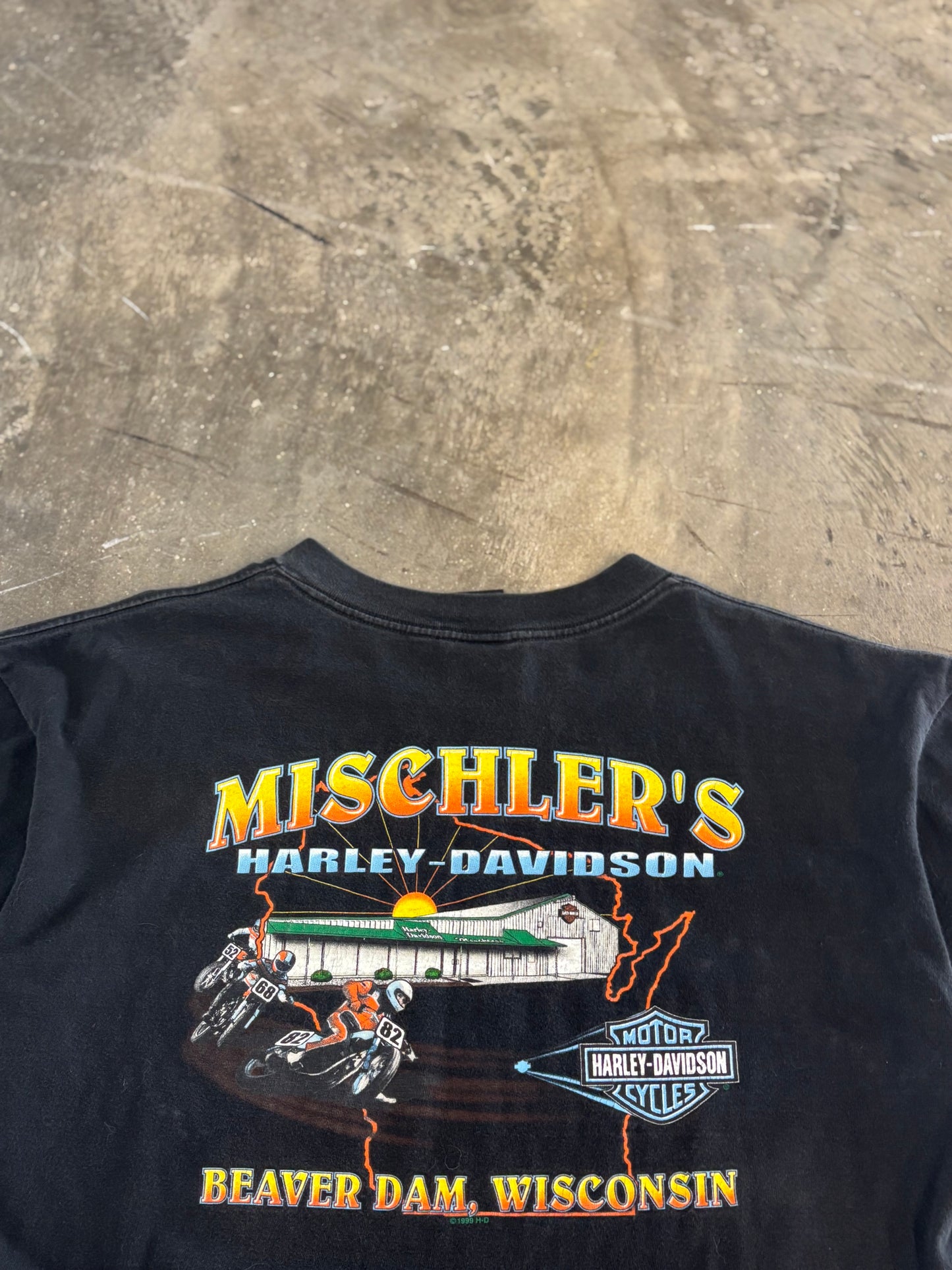 Vintage Harley Davidson midnight rider purple flame shirt size xl