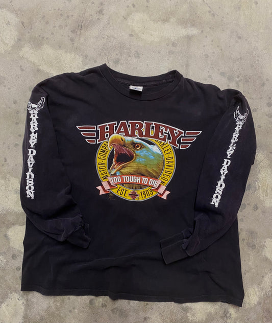 Vintage 80’s Harley Davidson Screaming Eagle long sleeve size Extra large