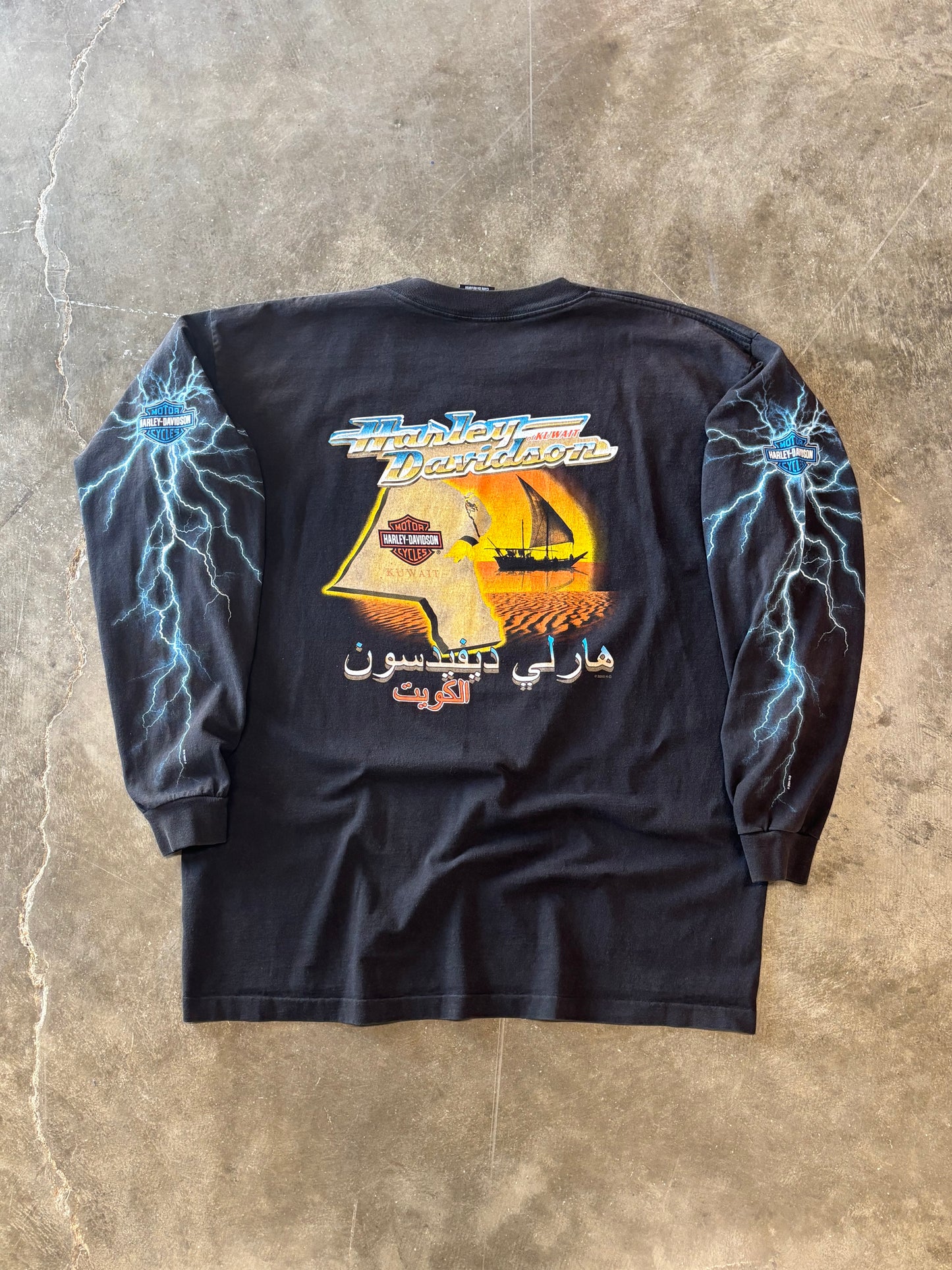 Vintage Harley Davidson Lightning long sleeve size xl
