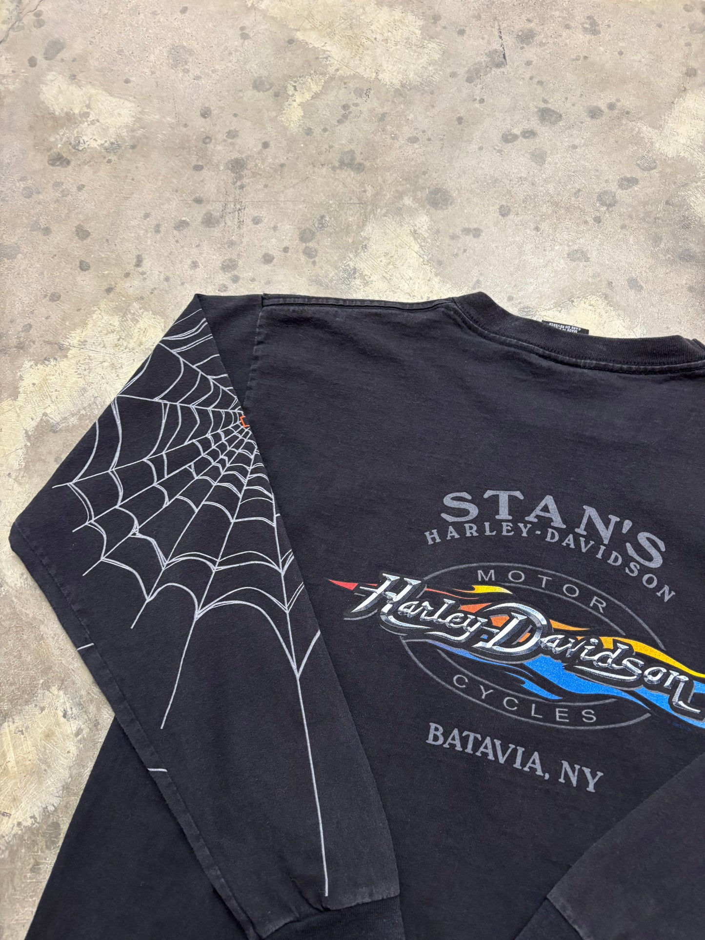 Vintage Harley Davidson SpiderWeb long sleeve size large