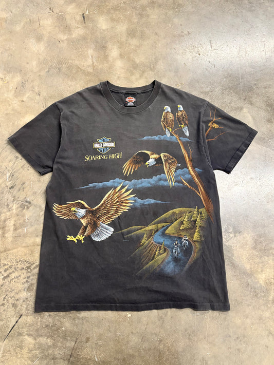 Vintage Harley Davidson Soaring Eagle AOP shirt size xl