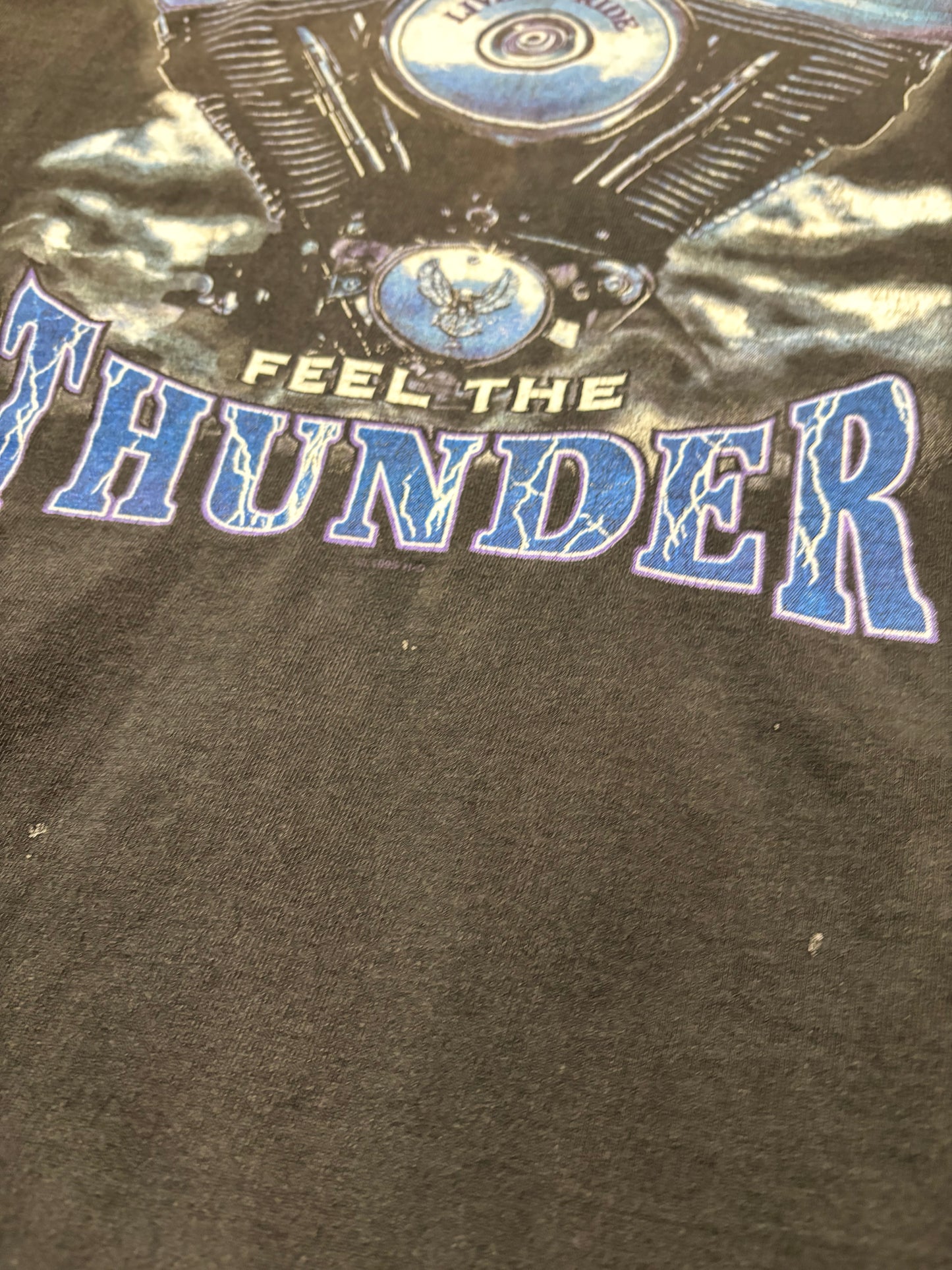Vintage feel the thunder Harley Davidson shirt size large