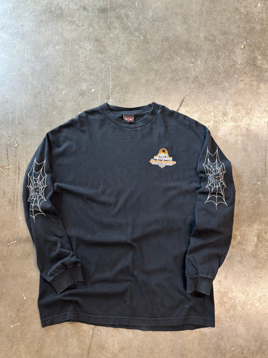 Harley Davidson Halloween spiderweb size xl