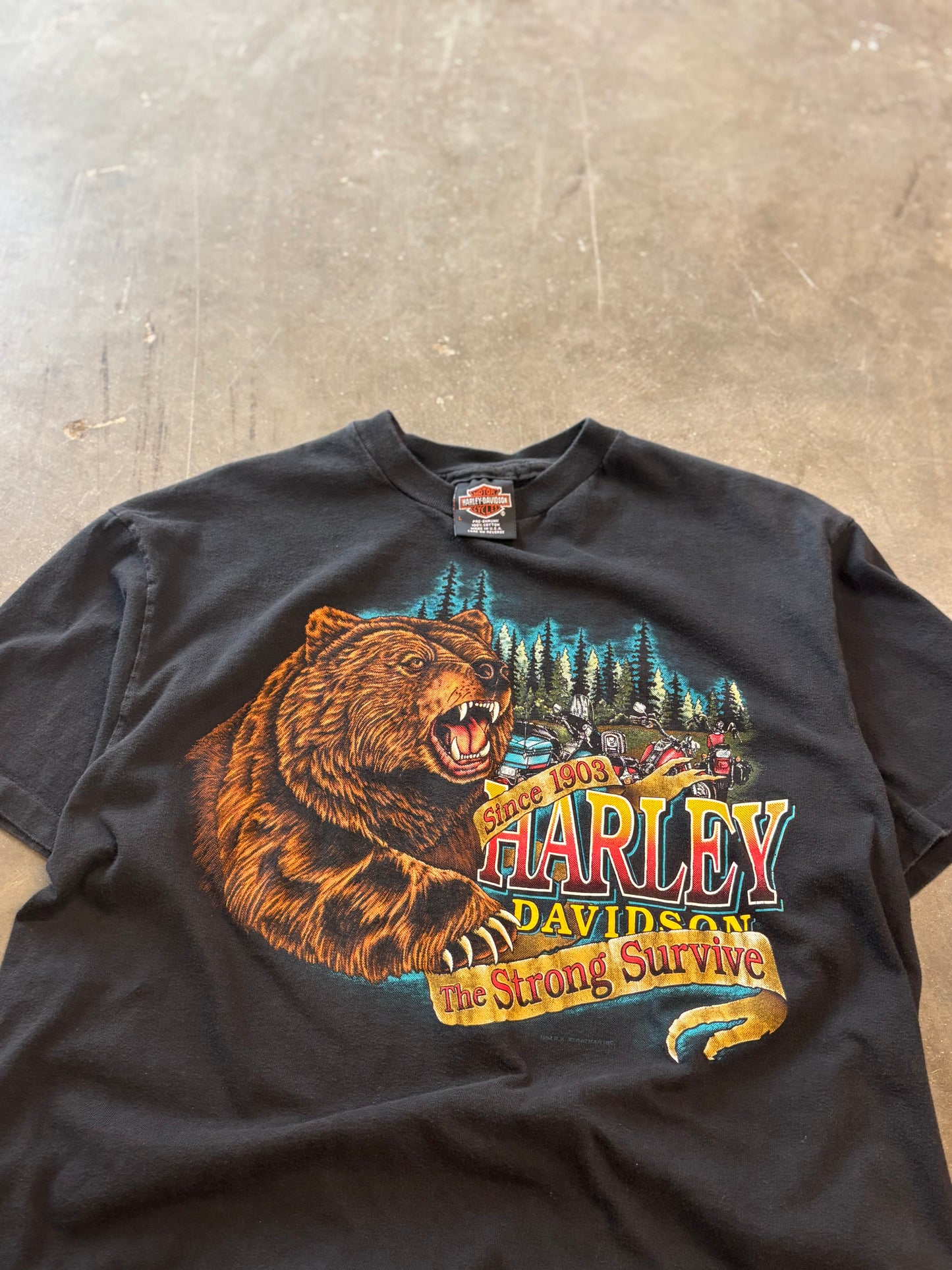 Vintage Harley Davidson The strong Survive shirt size large