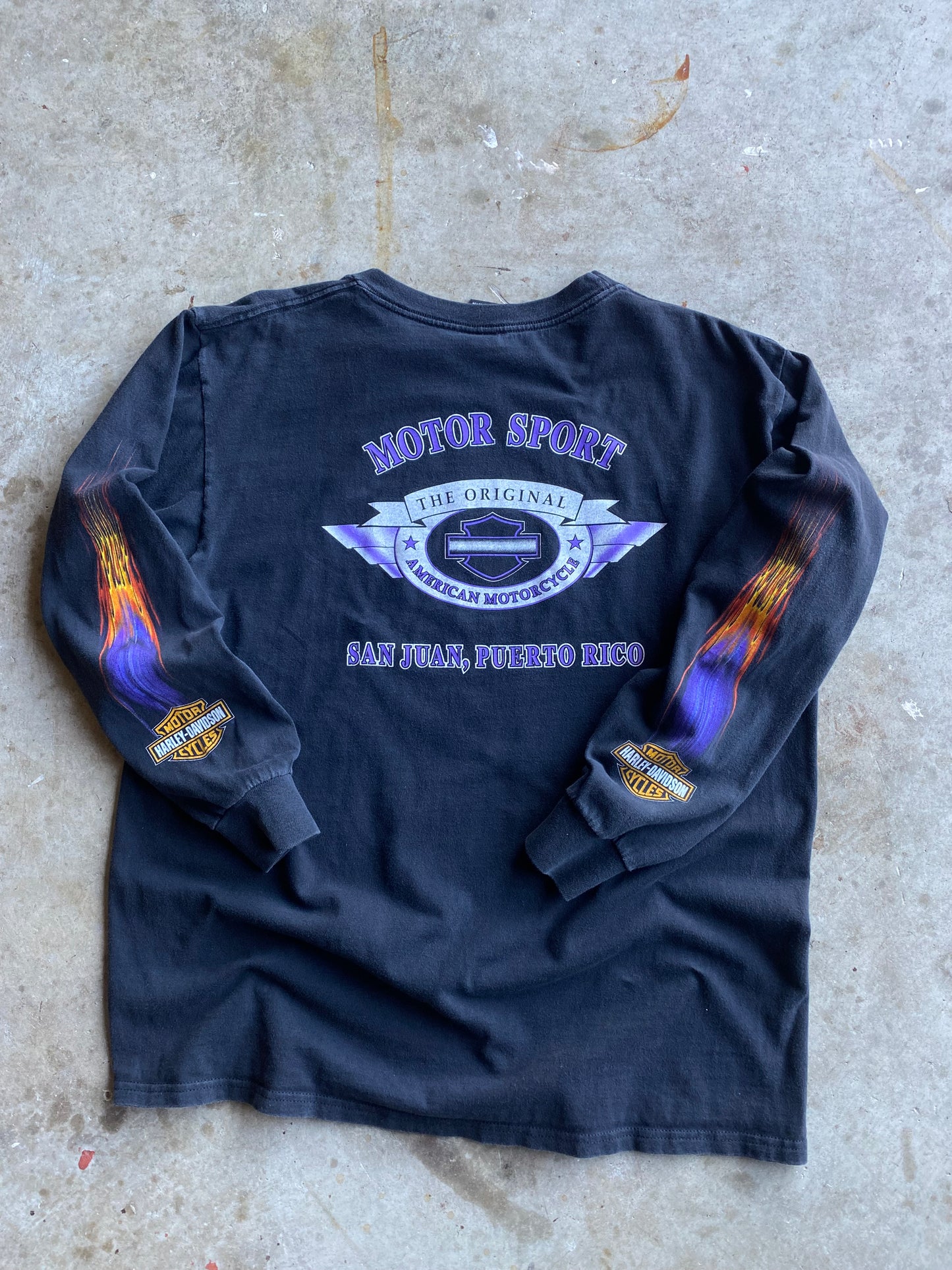 Vintage Harley Davidson Purple Eagle long sleeve size extra large