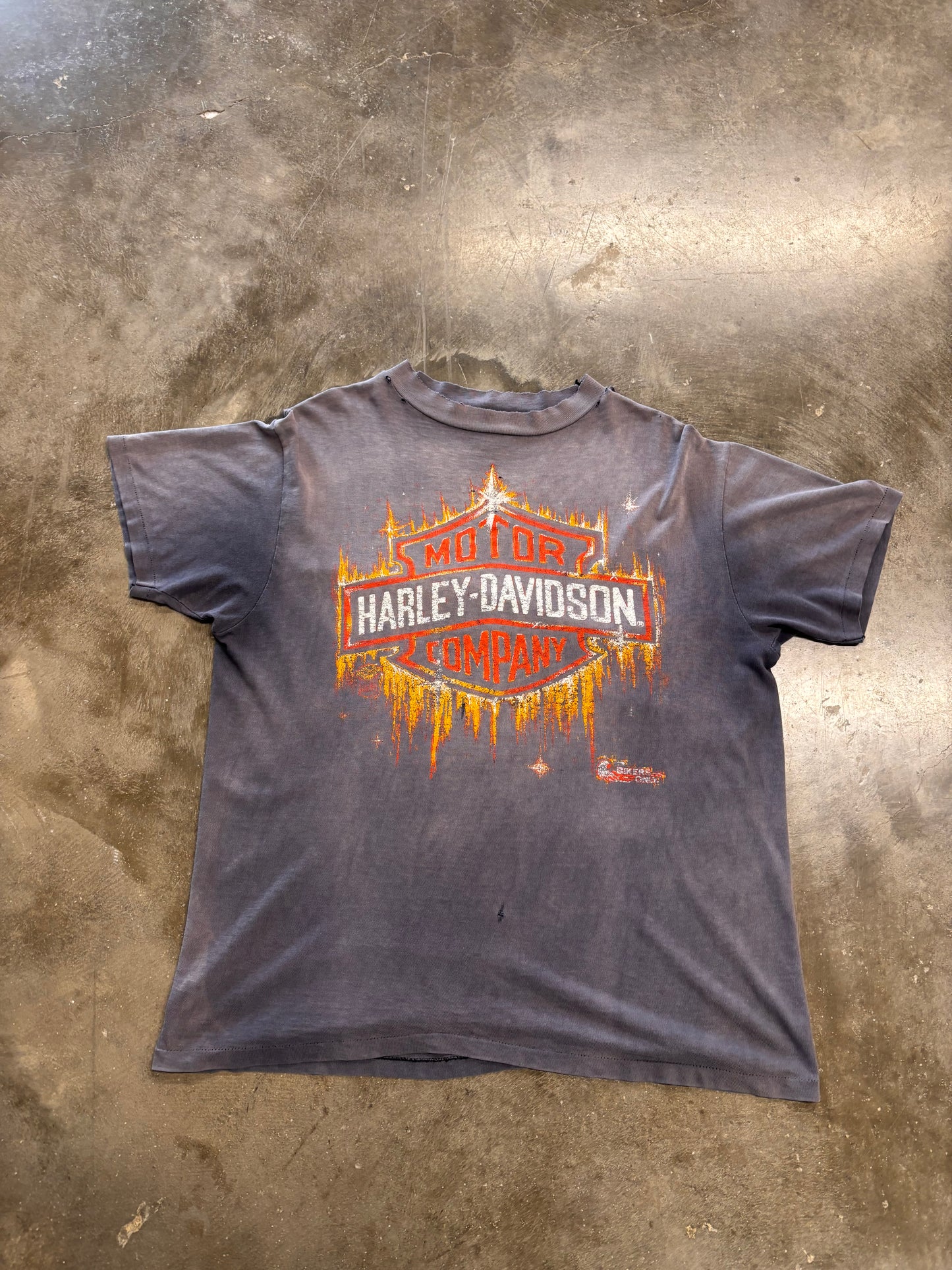 Vintage Harley Davidson smoked out sparkle shield size large