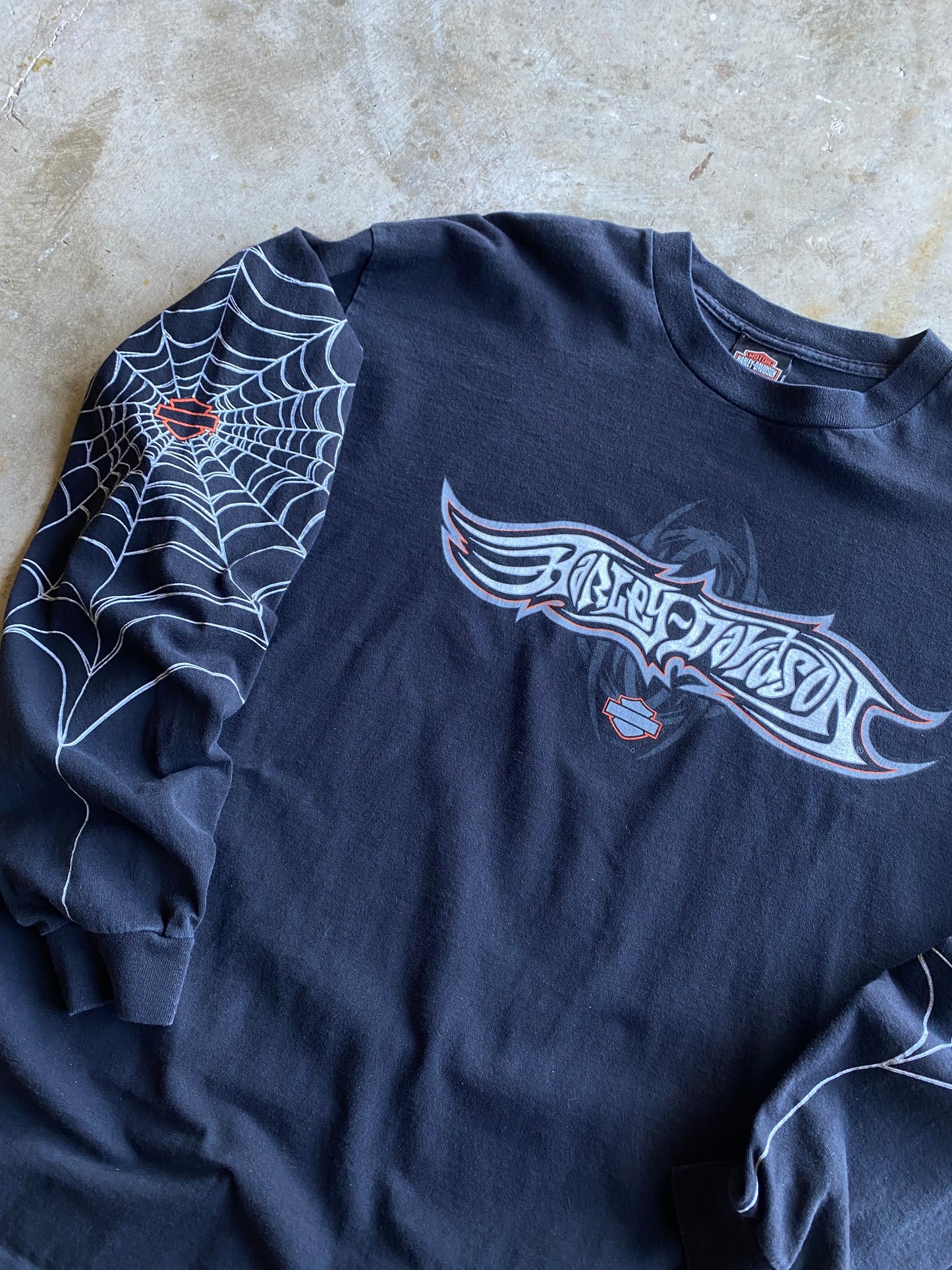 Vintage Harley Davidson Spider Web long sleeve shirt size 2XL