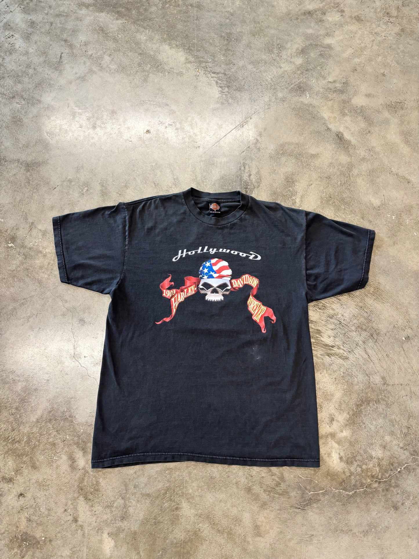 Vintage Harley Davidson Hollywood skull shirt size XL