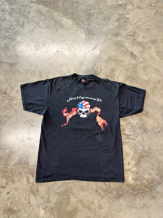 Vintage Harley Davidson Hollywood skull shirt size XL