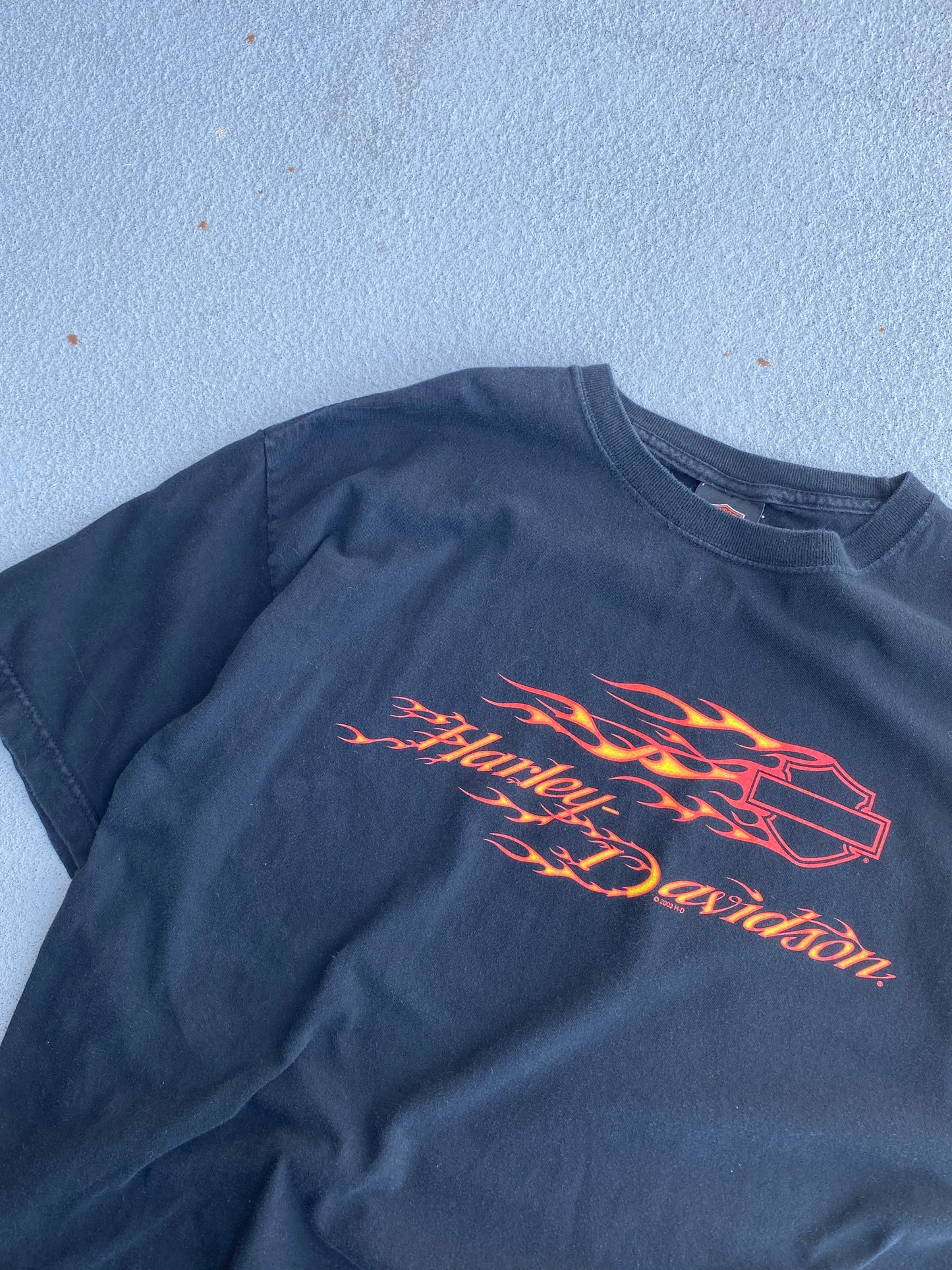 Vintage Harley Flame Logo Shirt Size XL