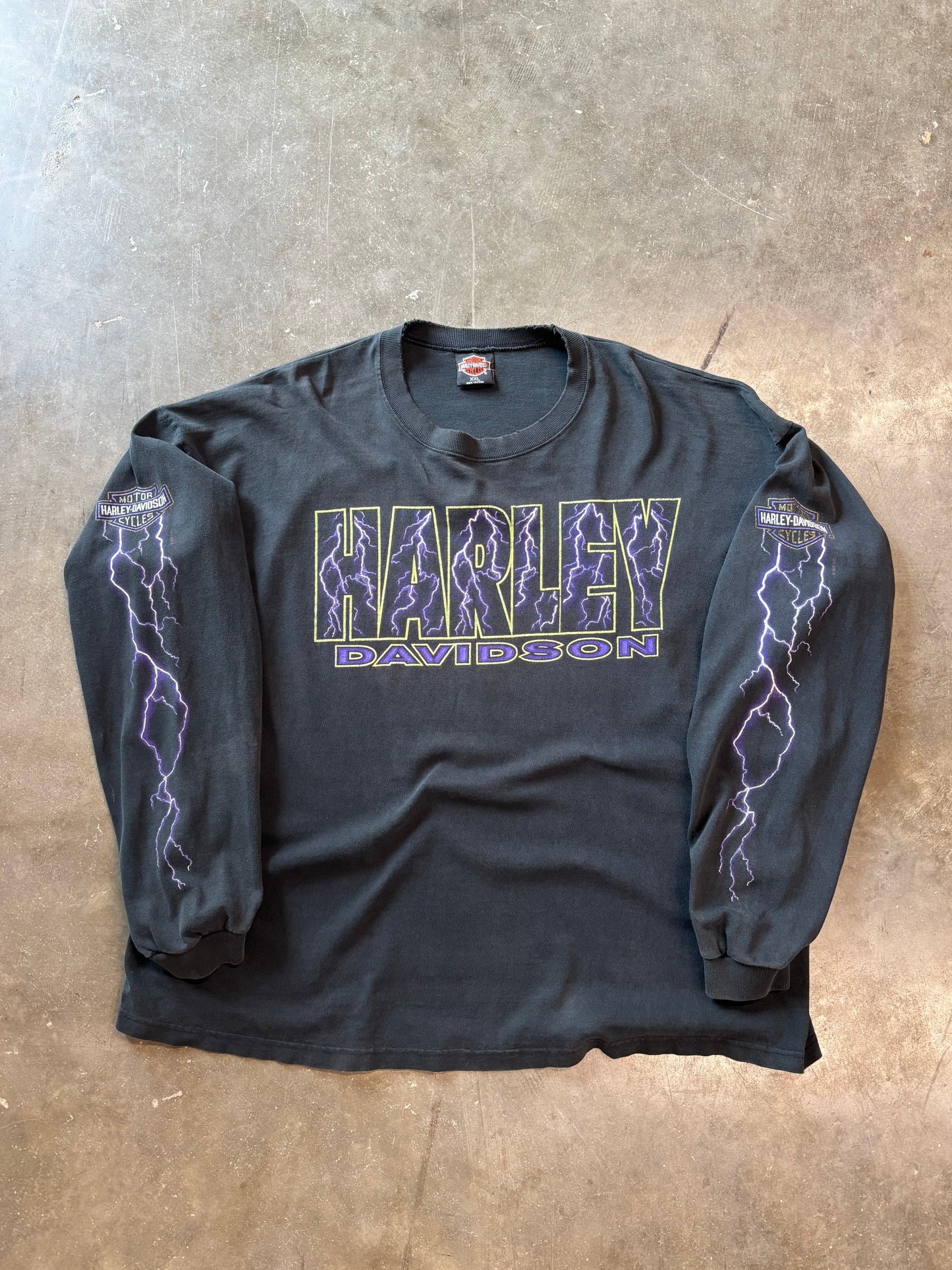 Vintage Harley Davidson Purple Lightning long sleeve size xxl