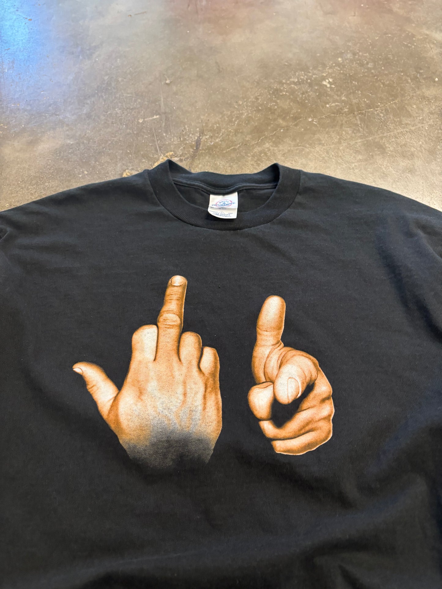 Vintage Middle Finger shirt size large