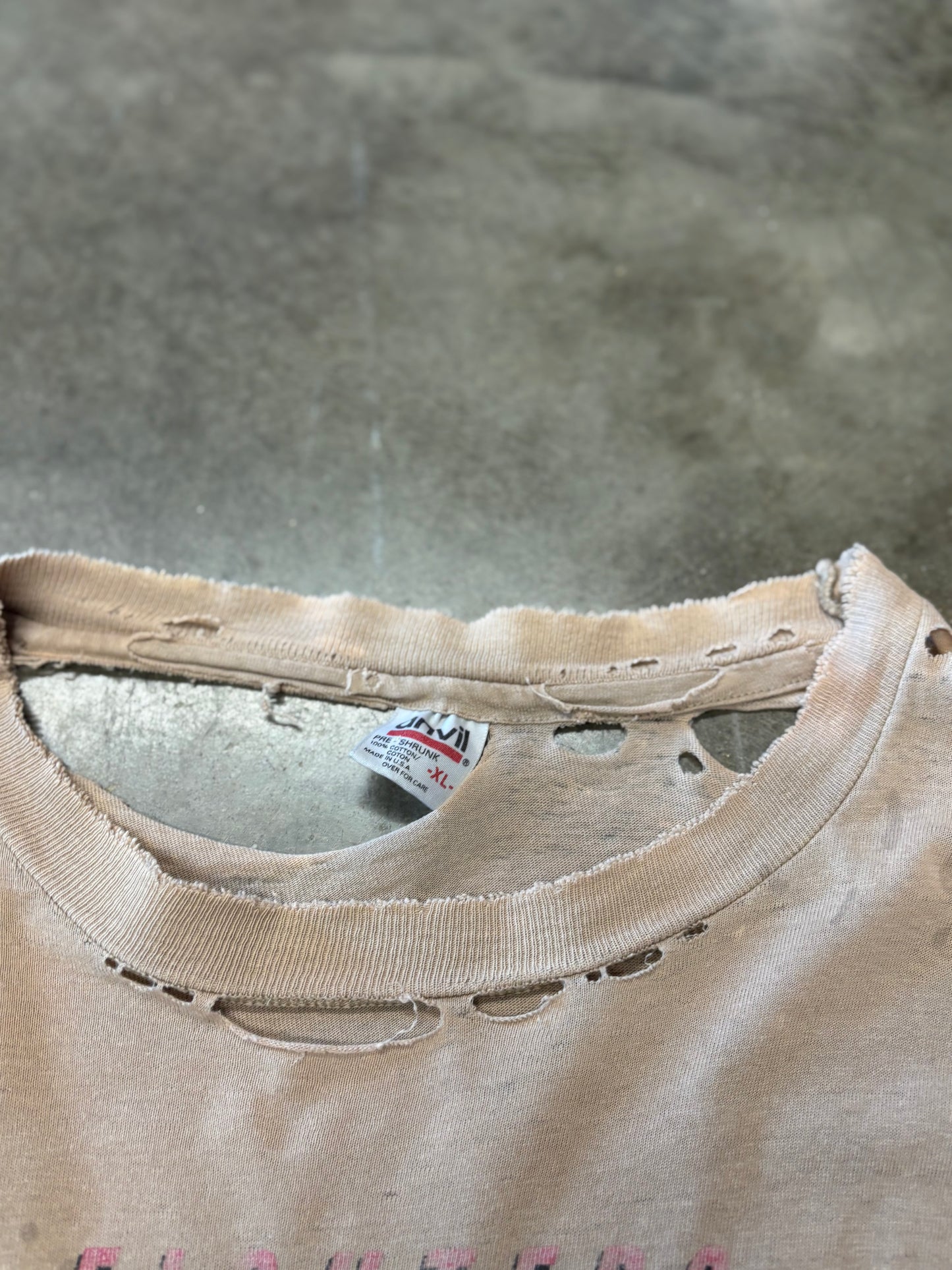 Vintage Thrashed Foo Fighters Bowling Pins shirt size XL