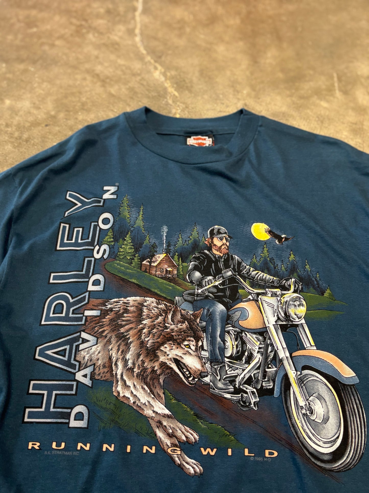 Vintage Harley Davidson Wolf shirt size large