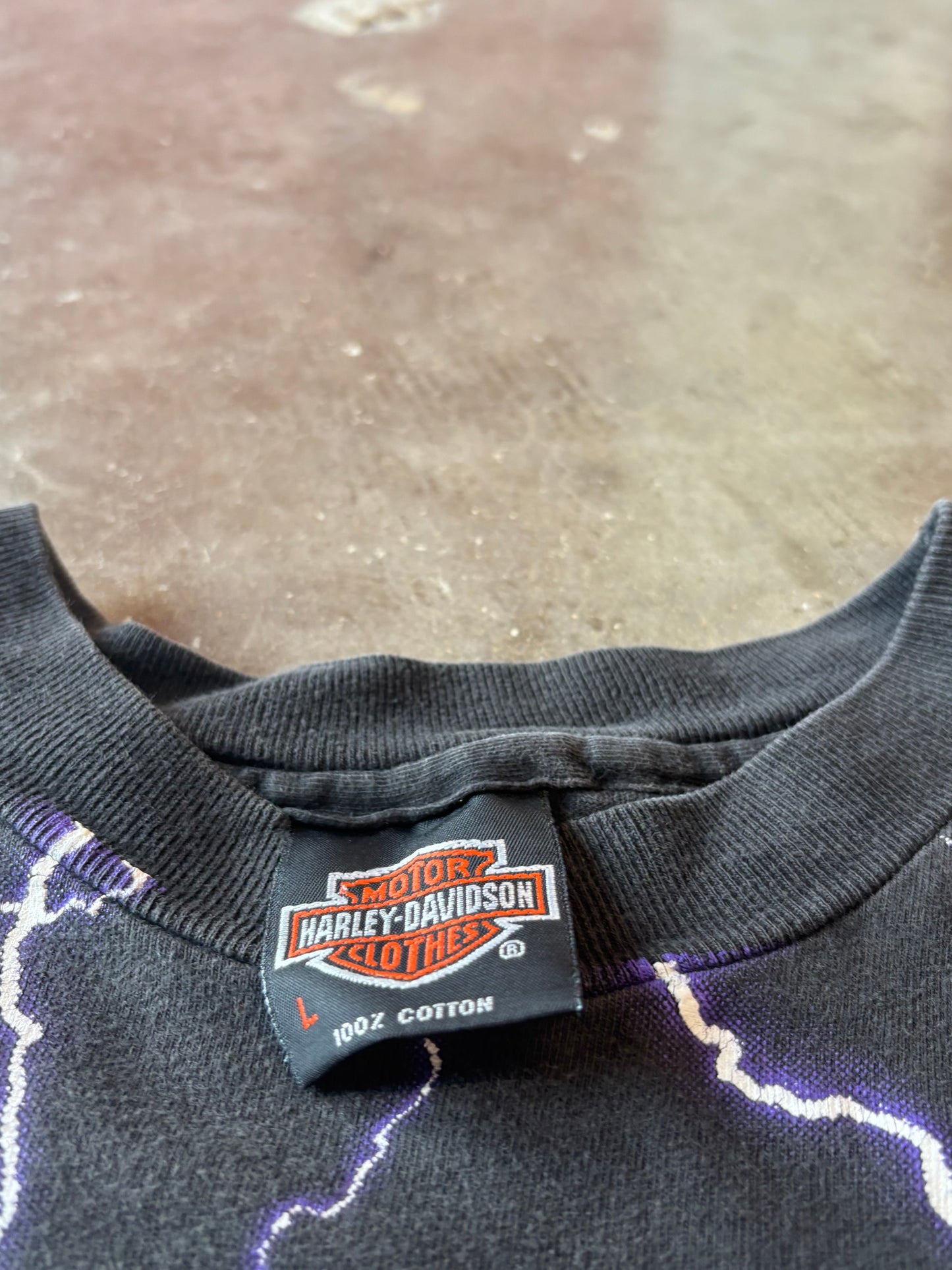 Vintage Harley Davidson Purple Lightning shirt
