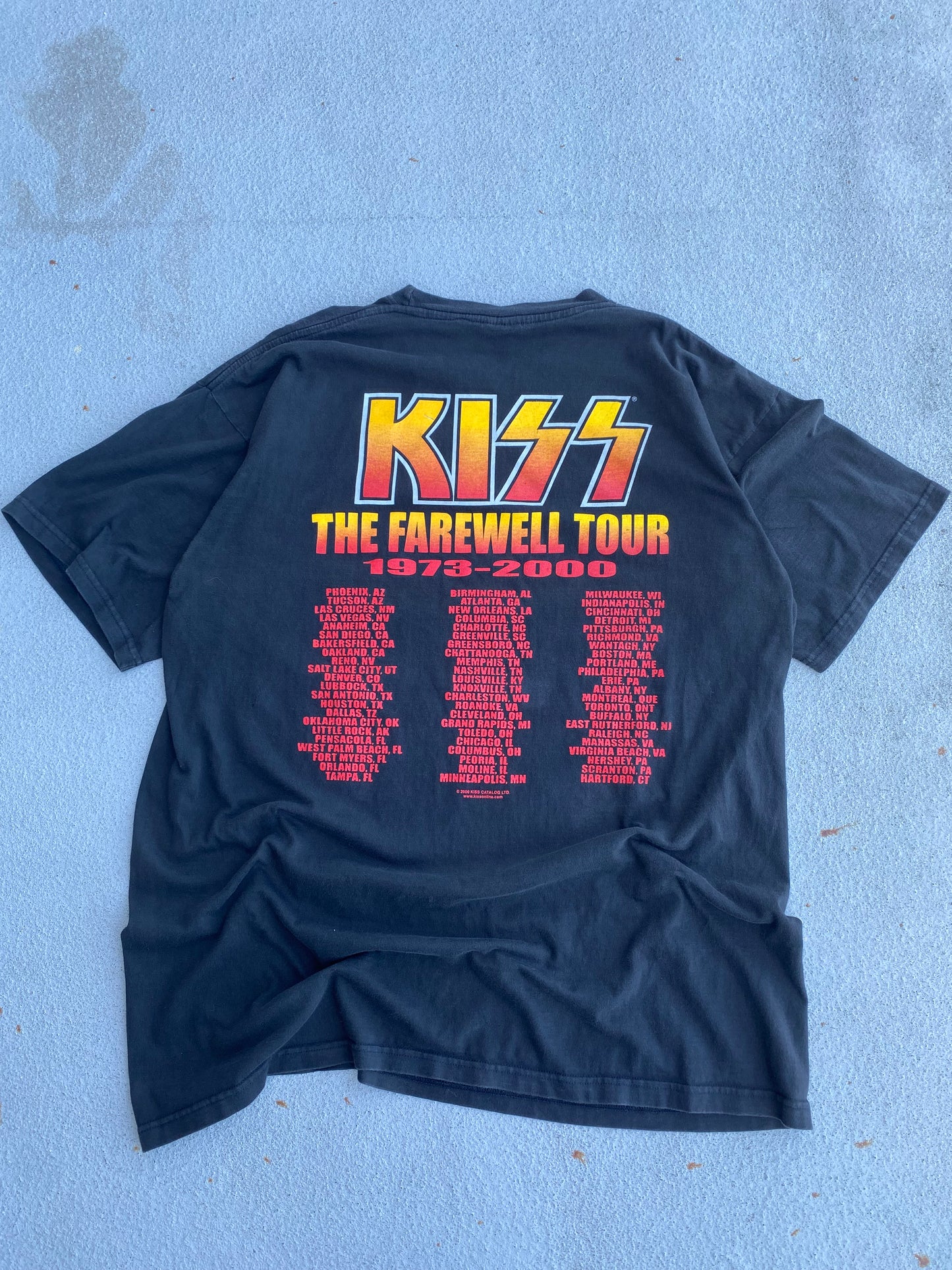 Vintage KISS farewell tour band shirt Size XXL