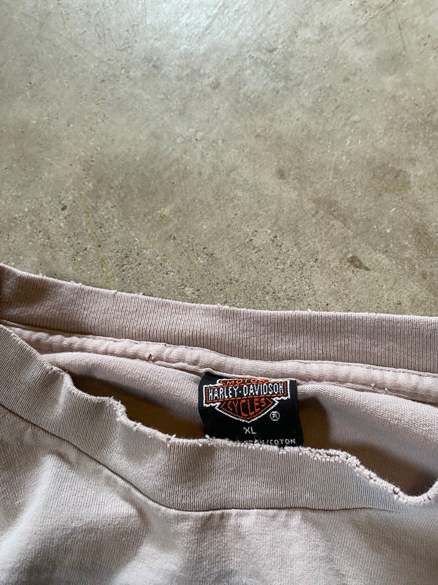 Vintage Harley Davidson Earth Tone shield shirt Size XL