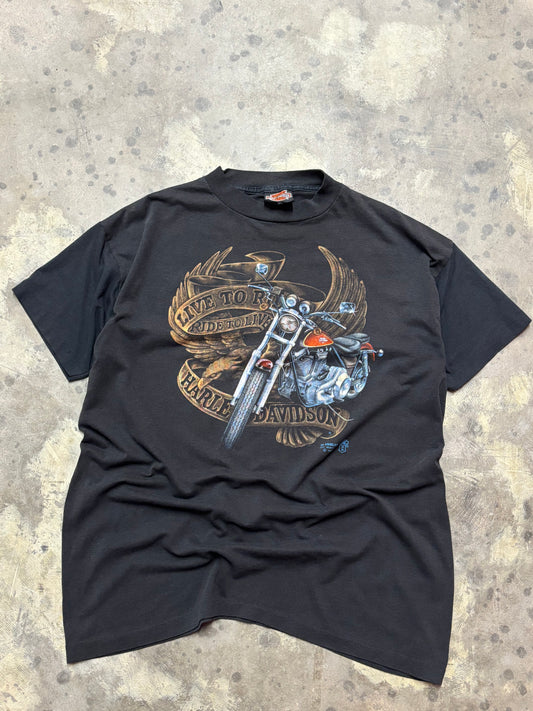 Vintage Harley Davidson 3D Emblem shirt size XL